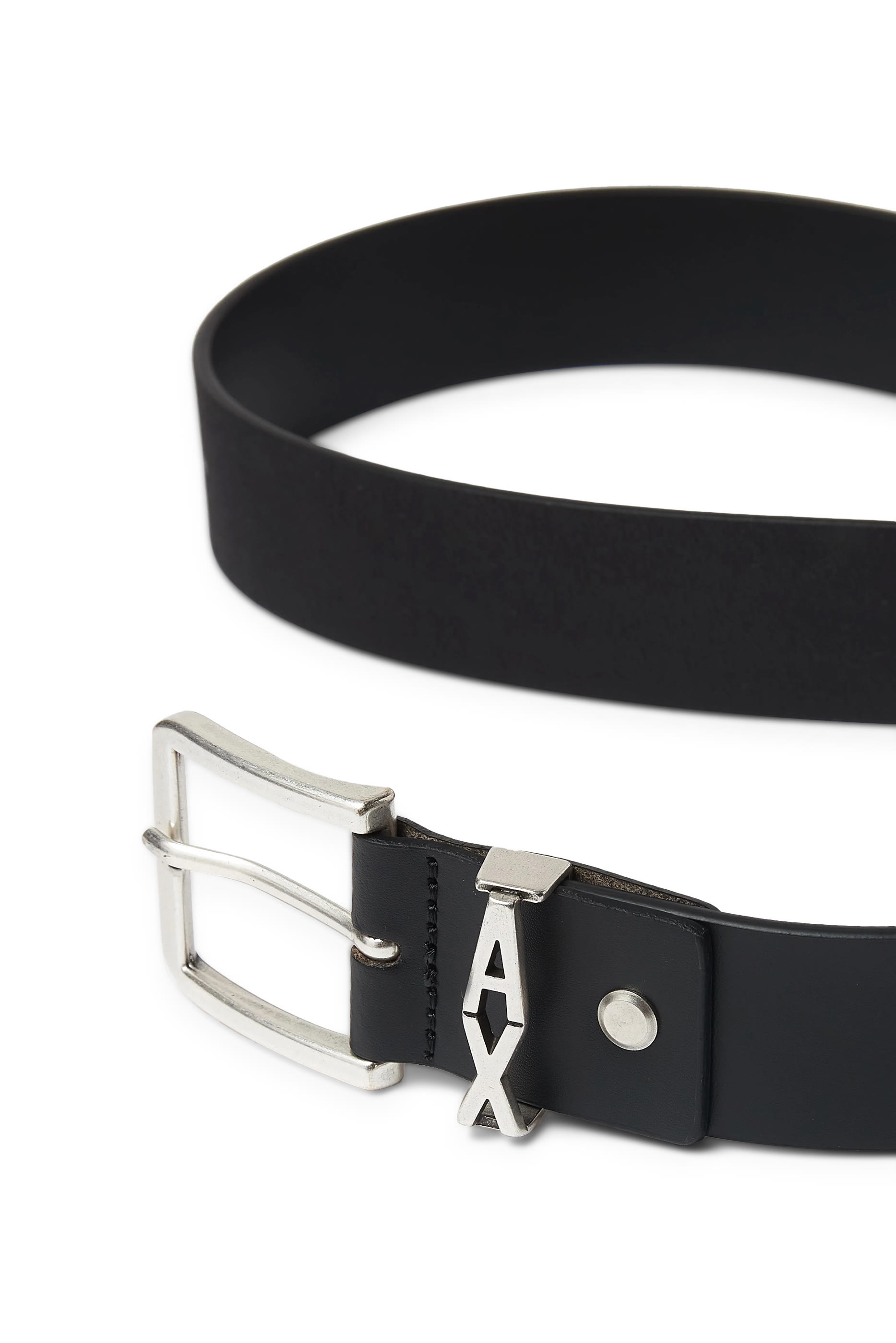 AX Logo Leather Belt