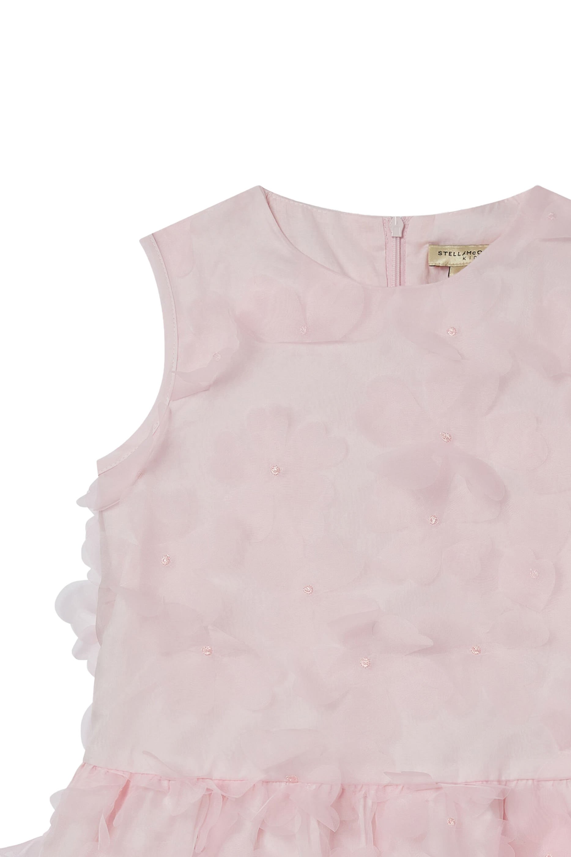 Kids Flower Appliqué Sleeveless Dress