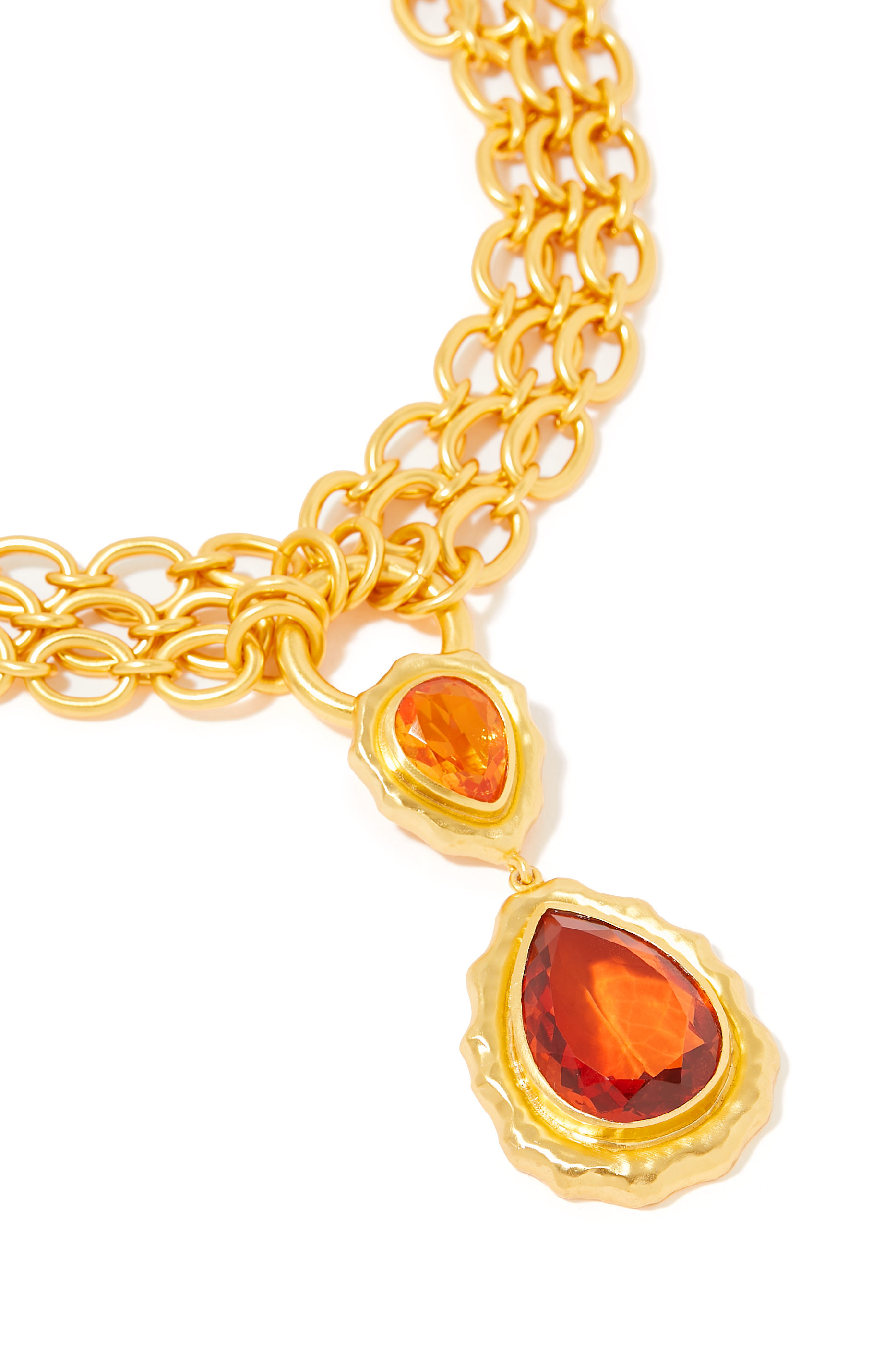 Paulina Necklace, 24k Gold-Plated Brass & Citrine Quartz
