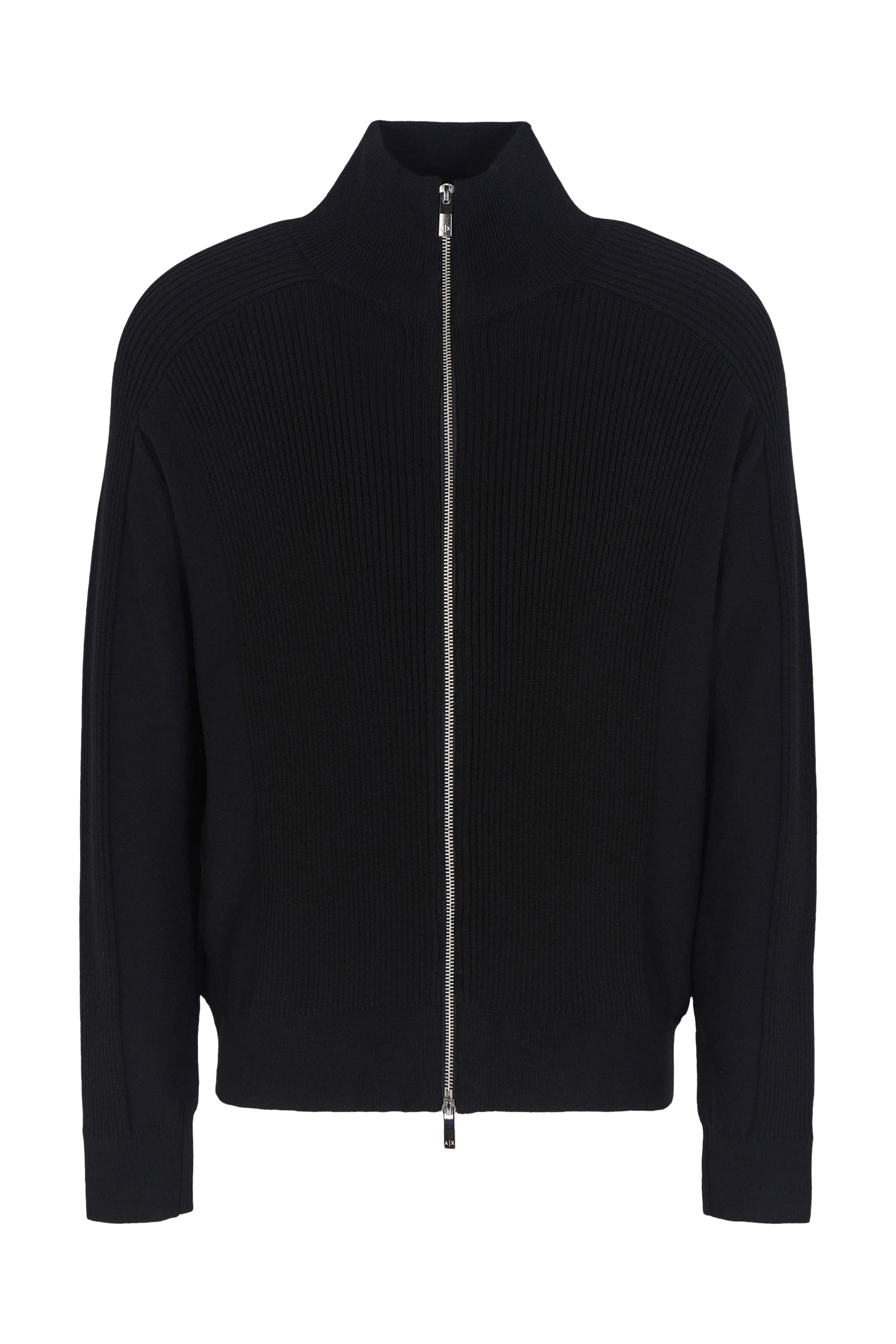 Grid Zip-Through Cardigan