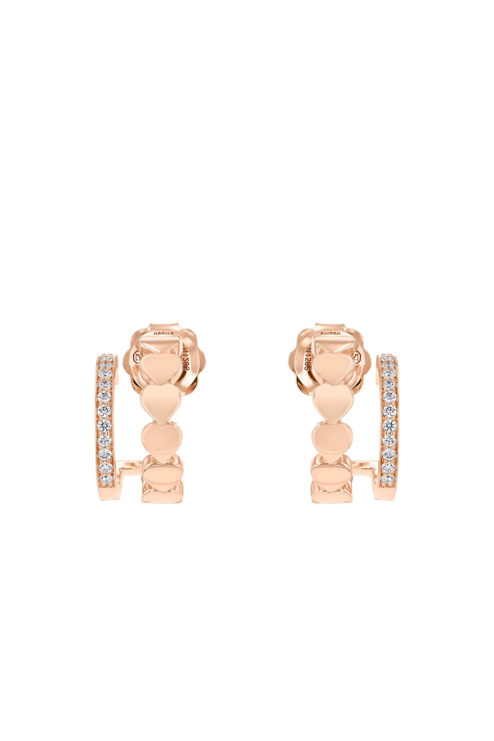 LIT Huggies, 18K Rose Gold & Diamonds