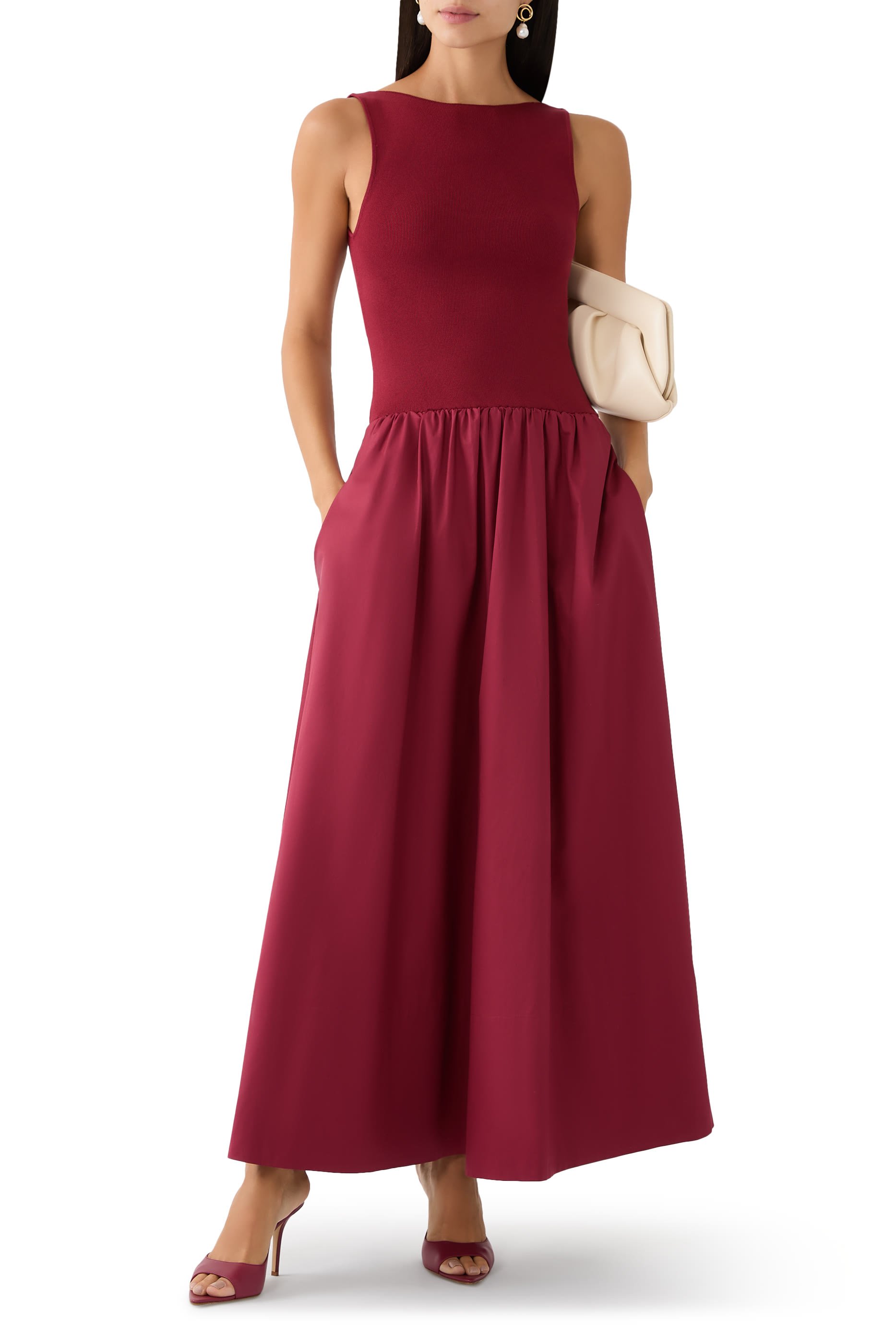 Bateau Cut Out Dress