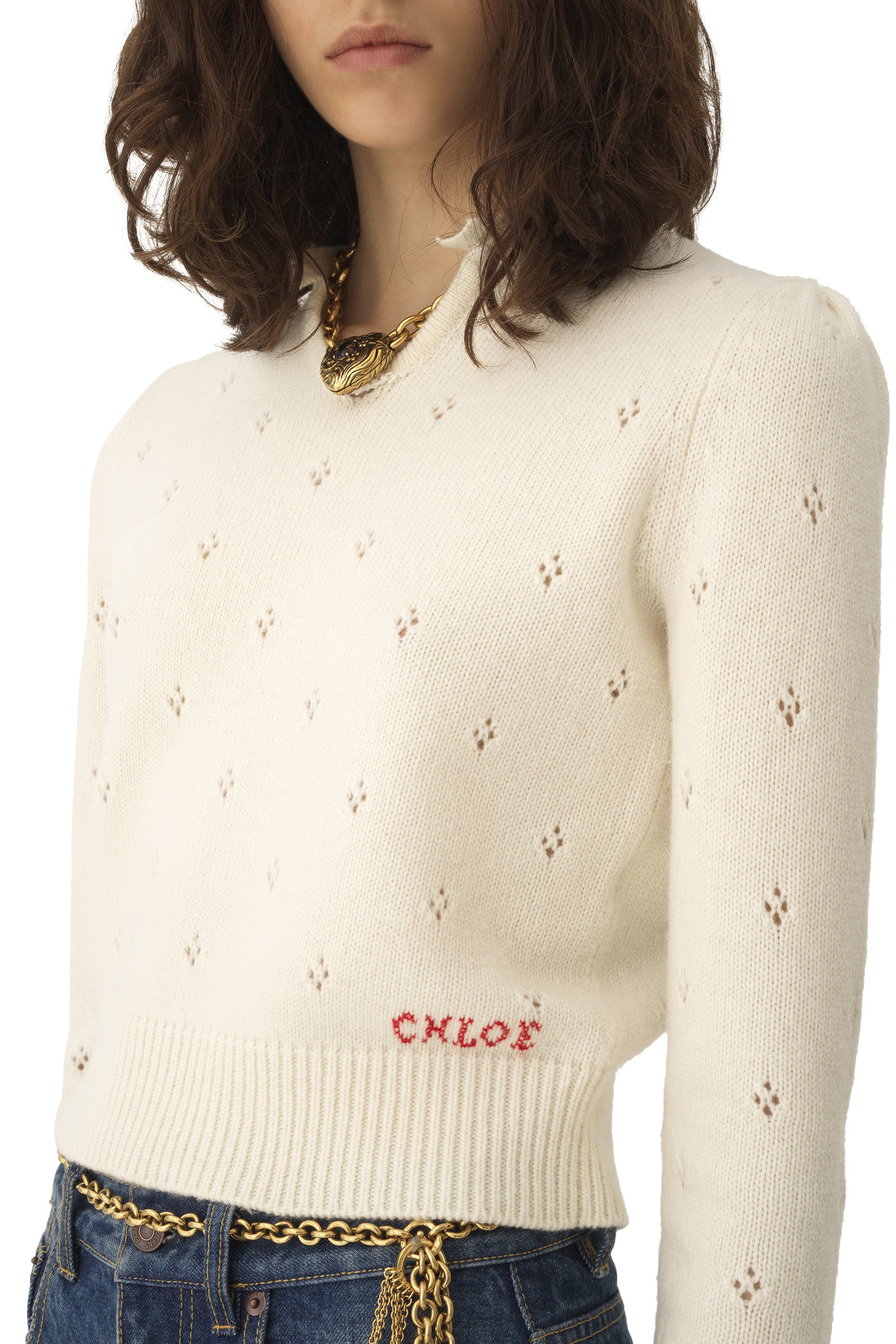  Logo Jumper in Wool & Cashmere Knit 