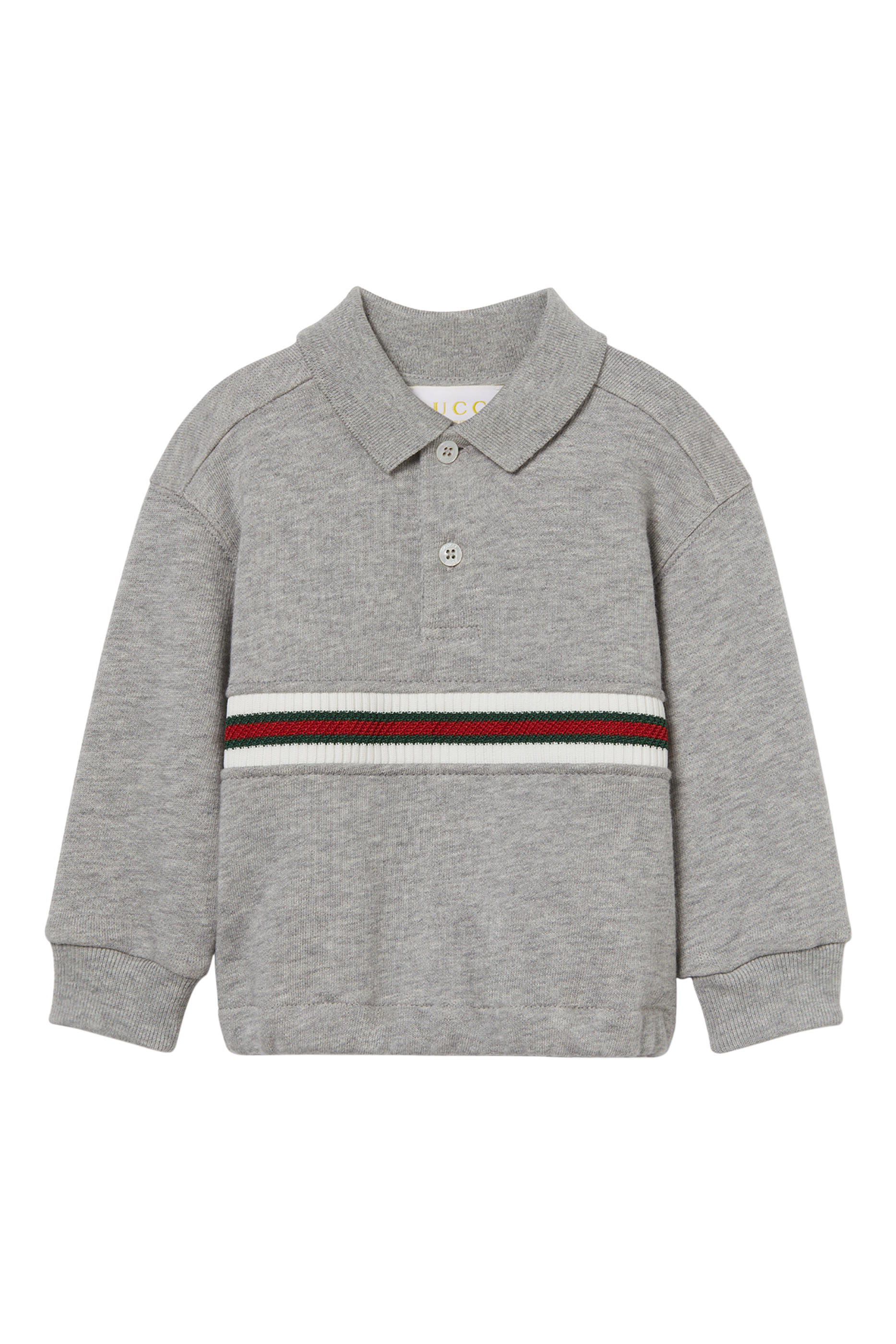 Kids Web Stripe Cotton Sweatshirt