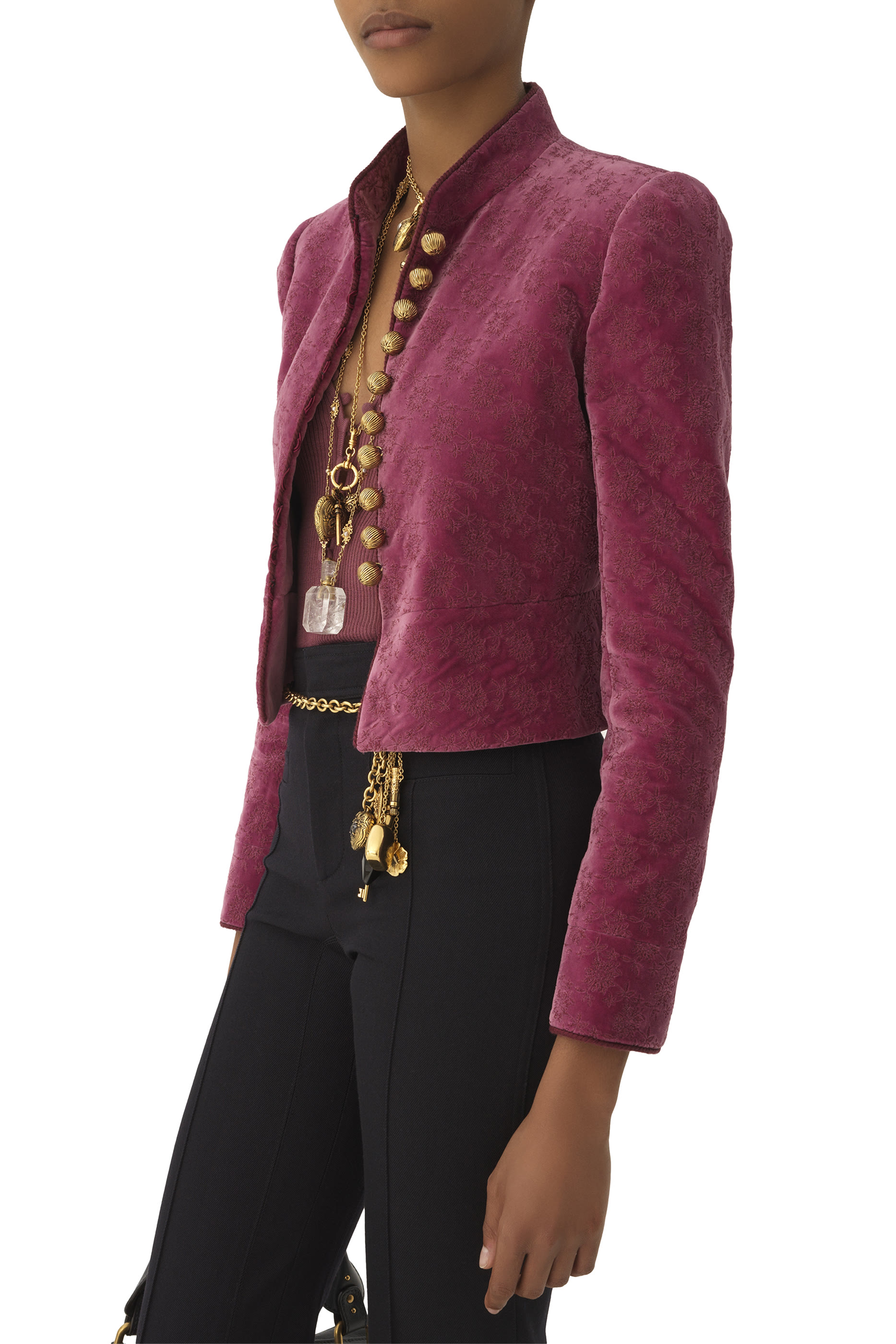 Fitted Spencer Velvet Jacket