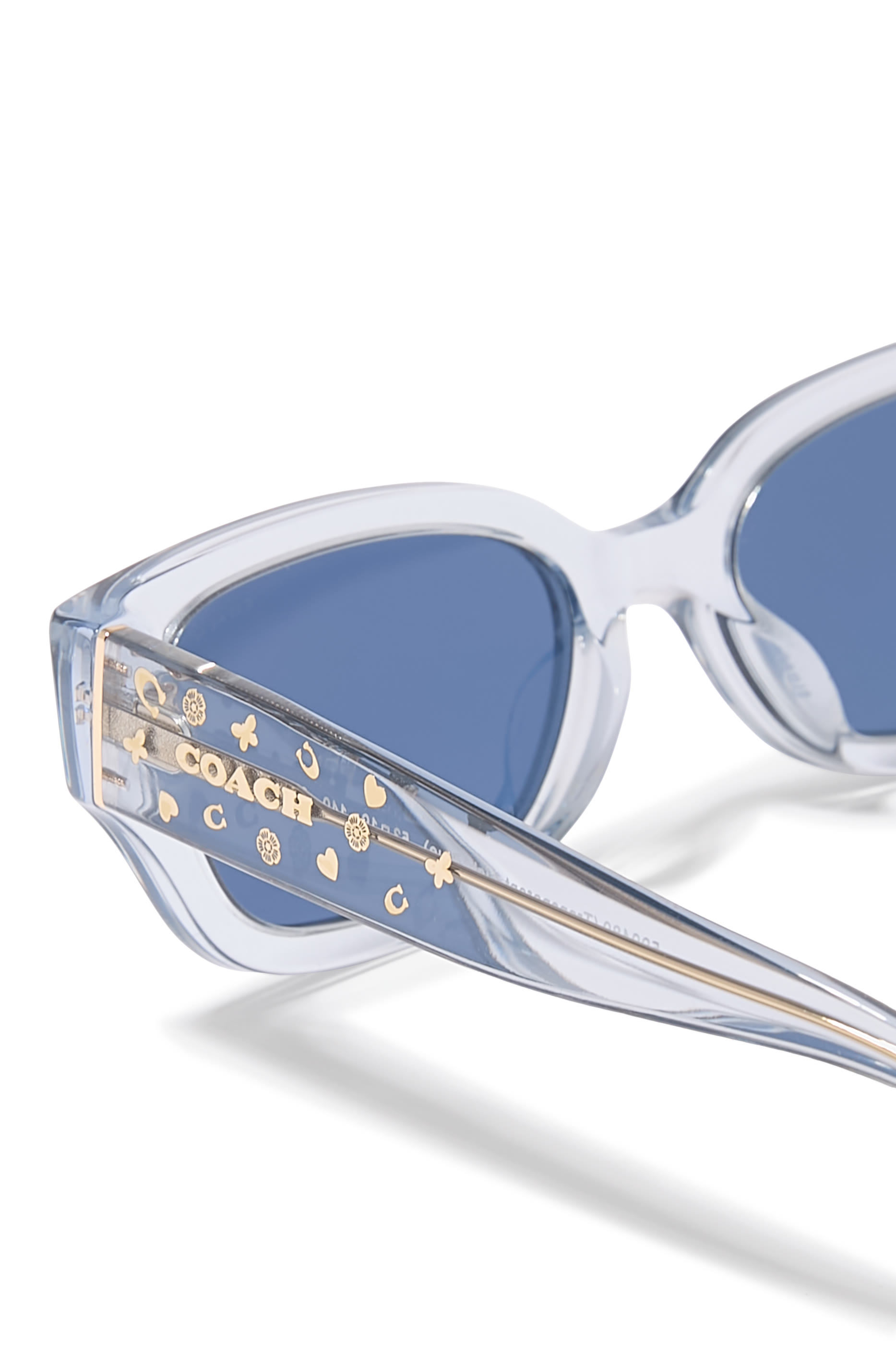 Rectangular Frame Sig Charms Temple Sunglasses