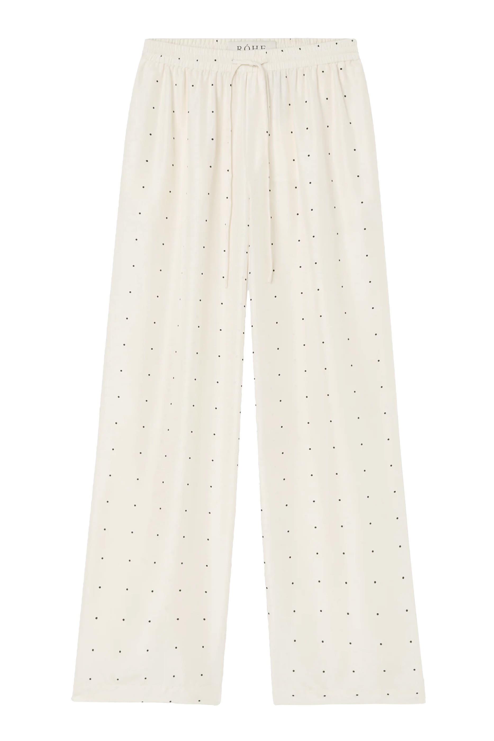 Relaxed Silk Dotted Trousers