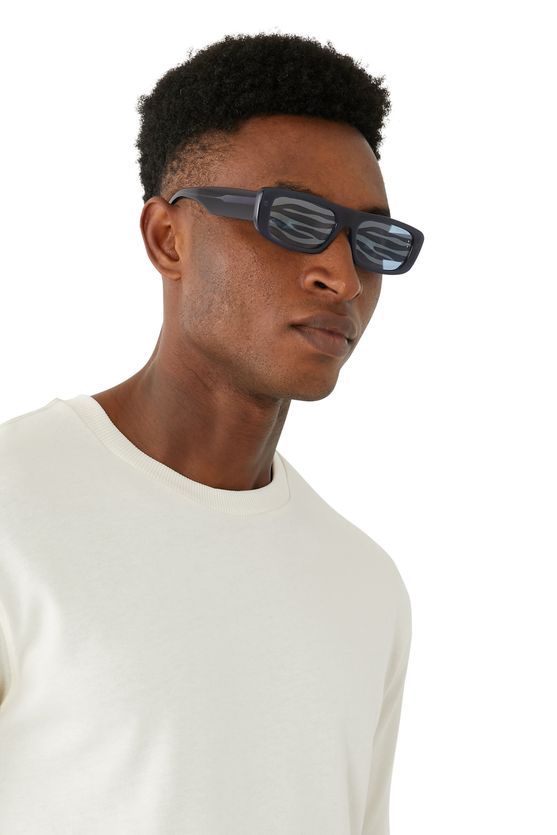 Leopard Print Rectangular Sunglasses