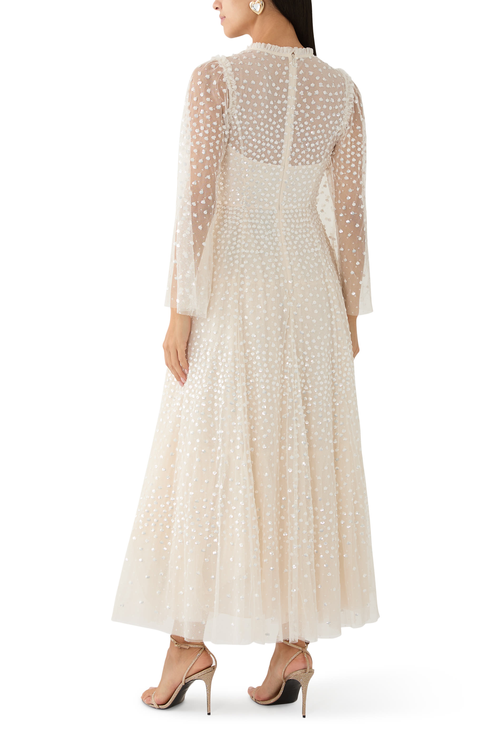 Scatter Dot Maxi Gown