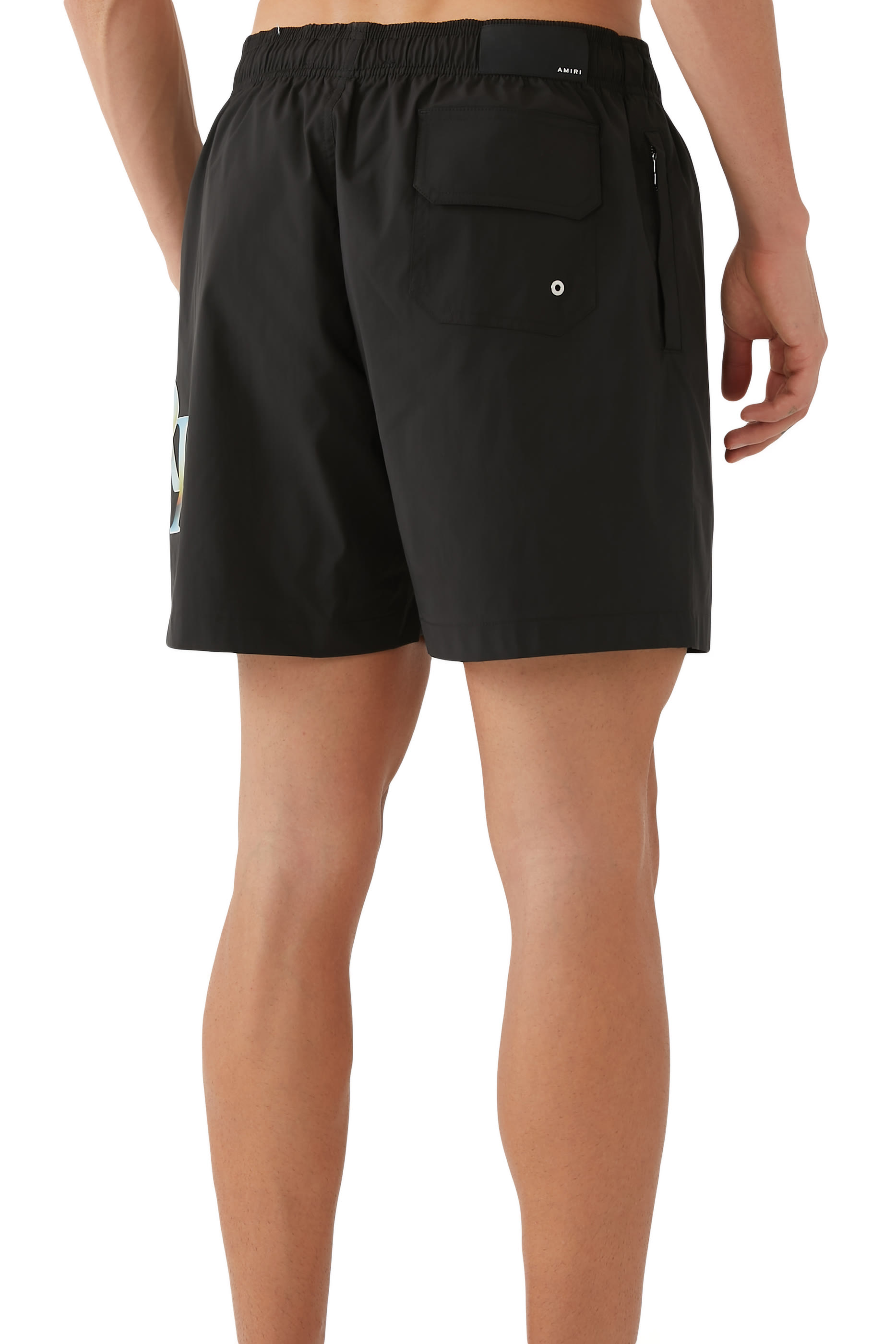 Staggered Chrome Swim Trunks