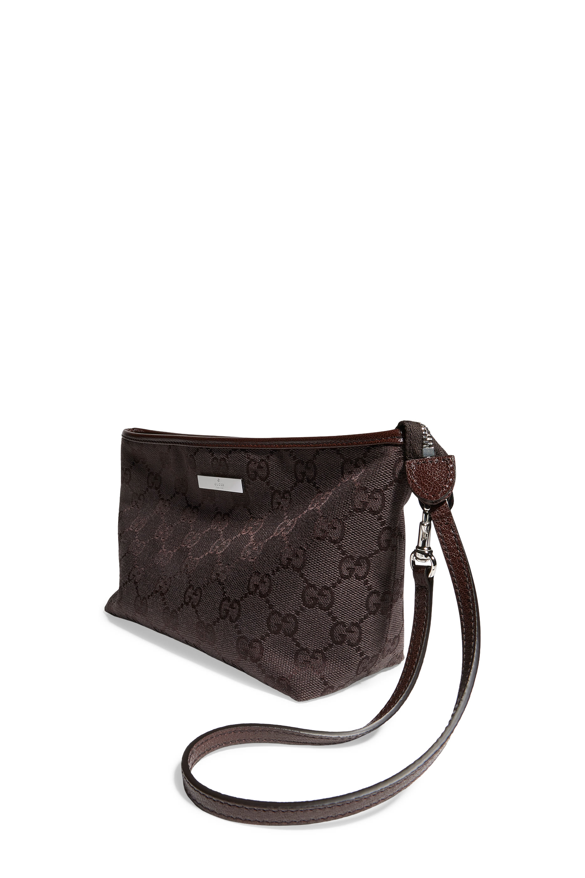 Small Pouch With Strap & Logo Plaque