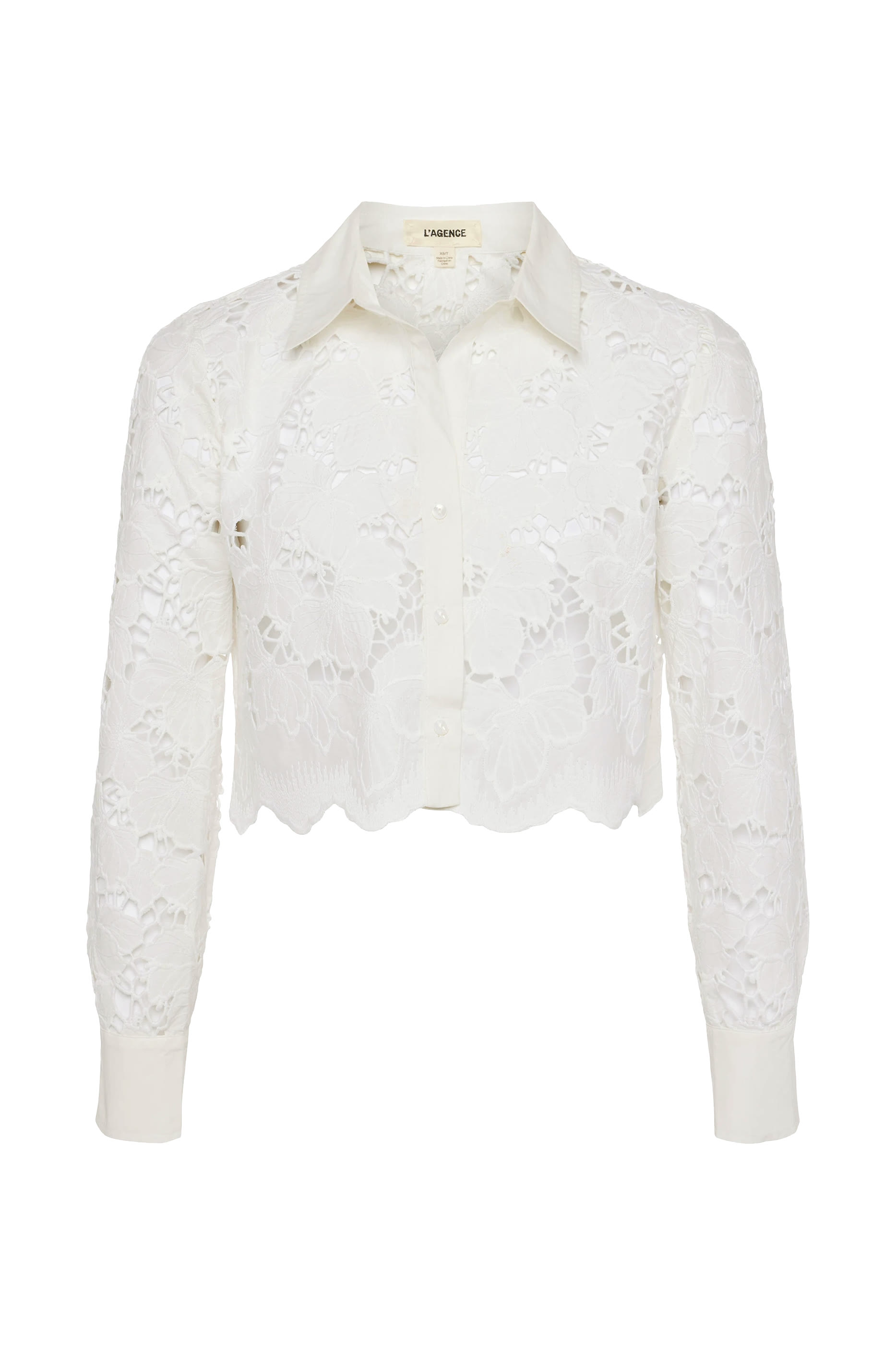 Seychelle Cropped Eyelet Blouse