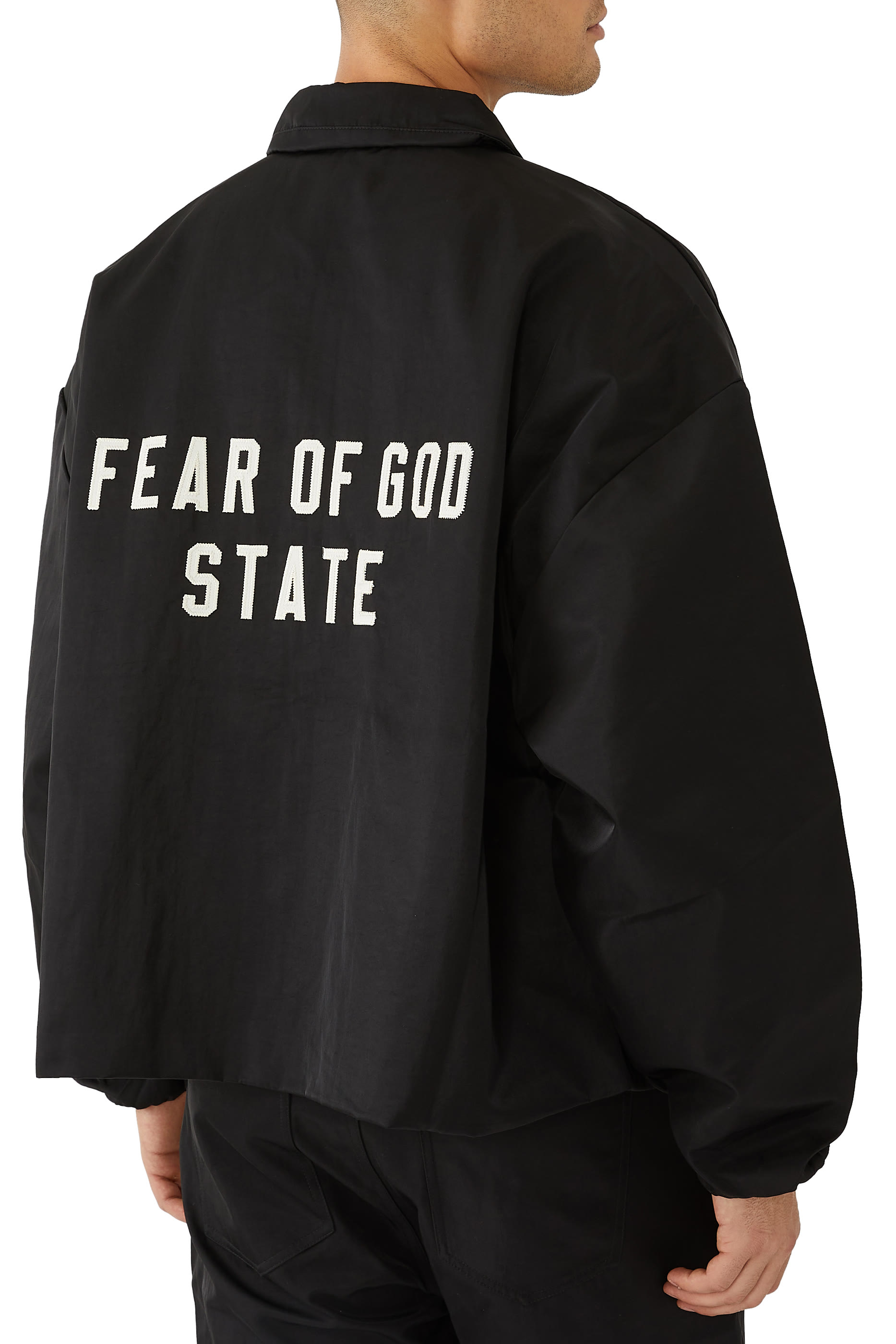 Essentials Textured Nylon Trucker Jacket