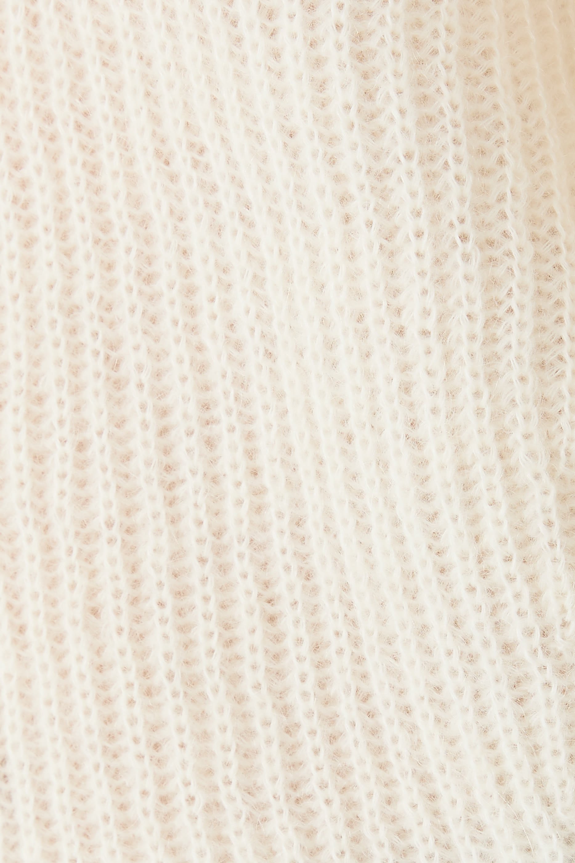 Mohair Blend Rib Knit Sweater