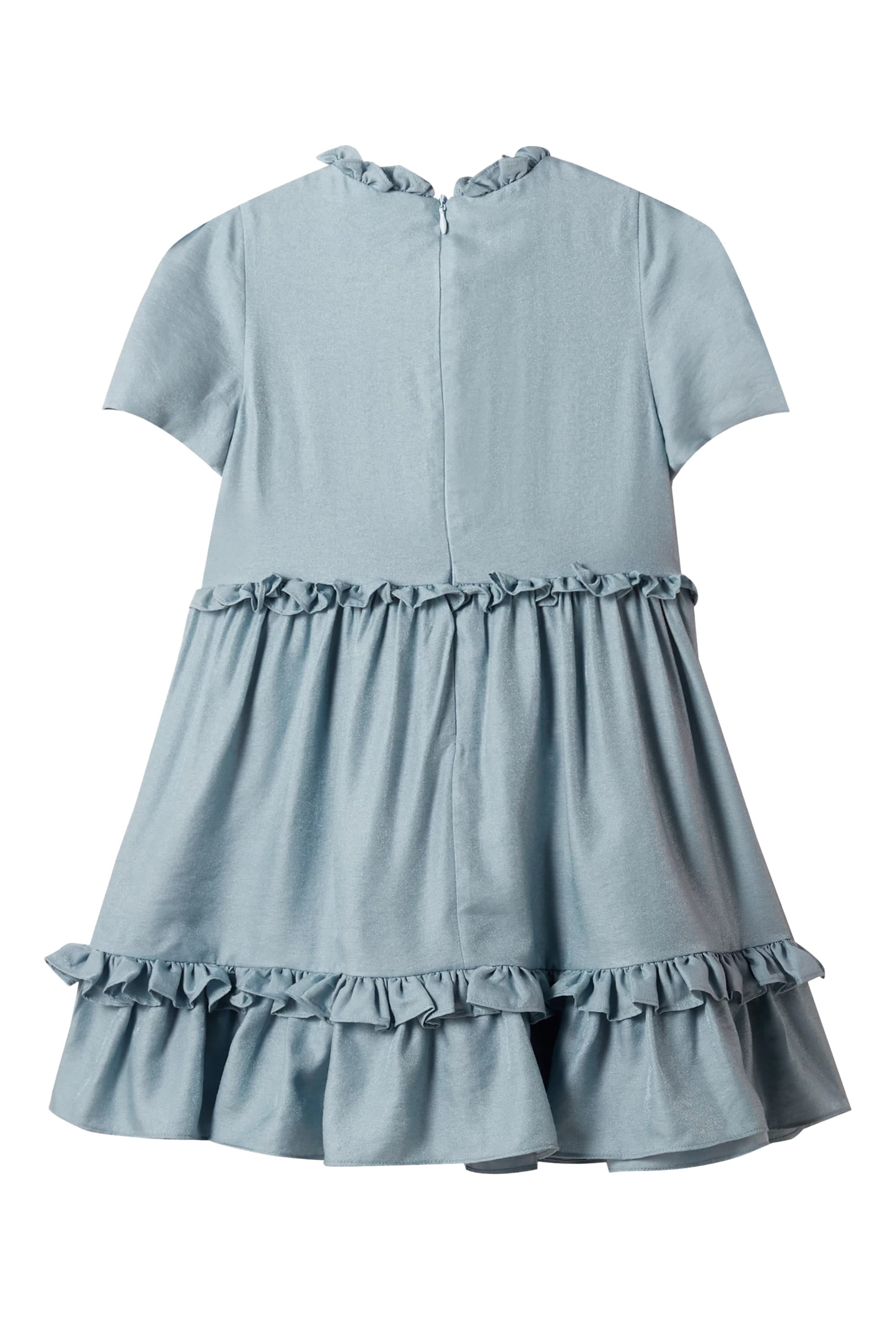 Kids Shimmery Ruffled Dress