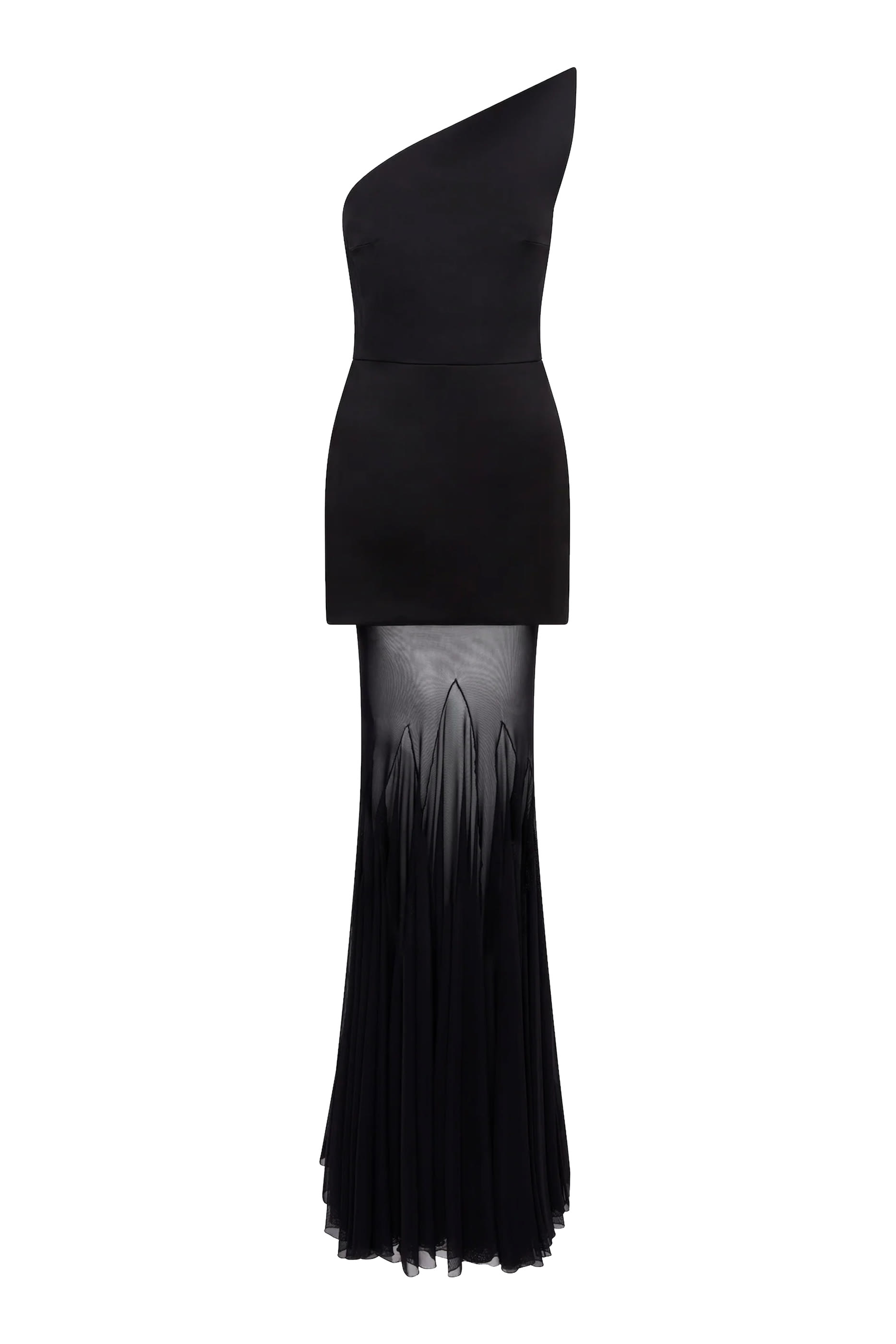  Structured Upper & Tulle Skirt Gown