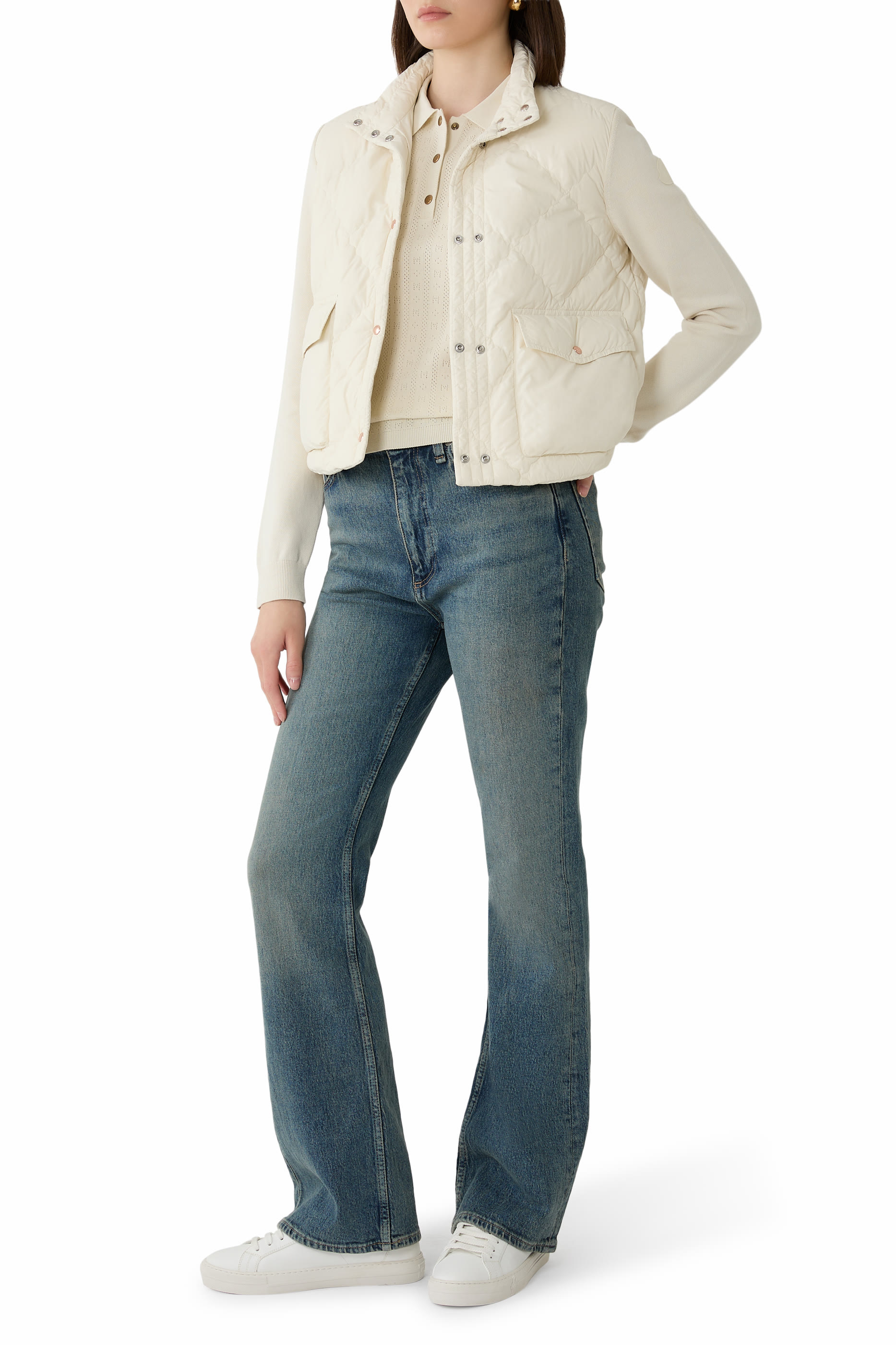 Down Paneled Cardigan