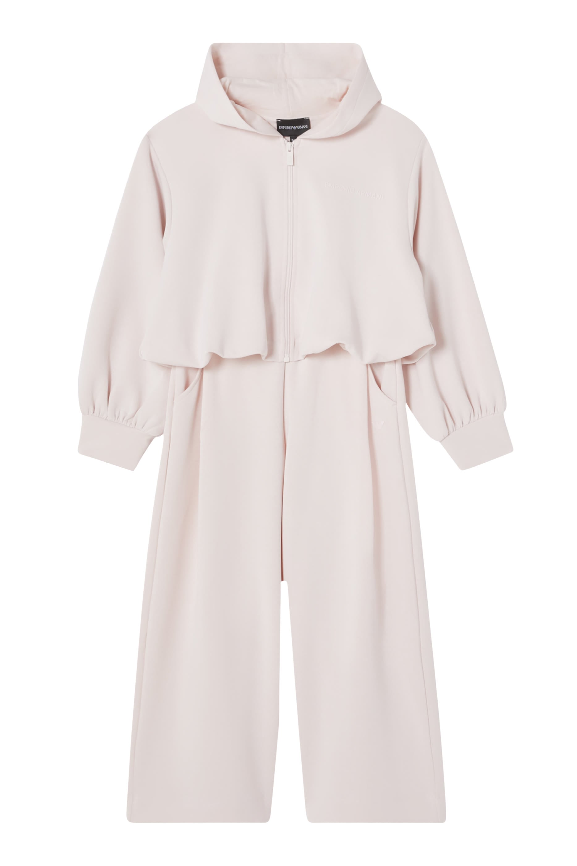 Kids  Jersey Tracksuit with Full-Zip Hoodie & Wide-Leg Pants 