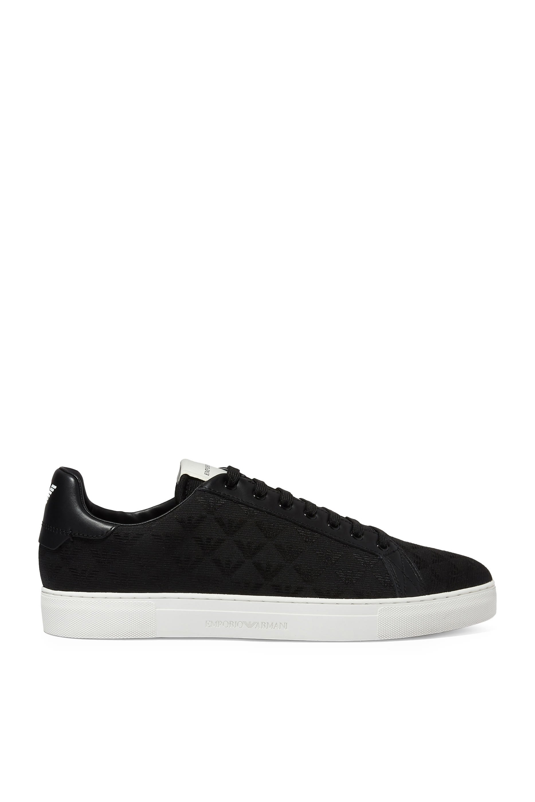 Quilted Eagle Jacquard Low-Top Sneakers