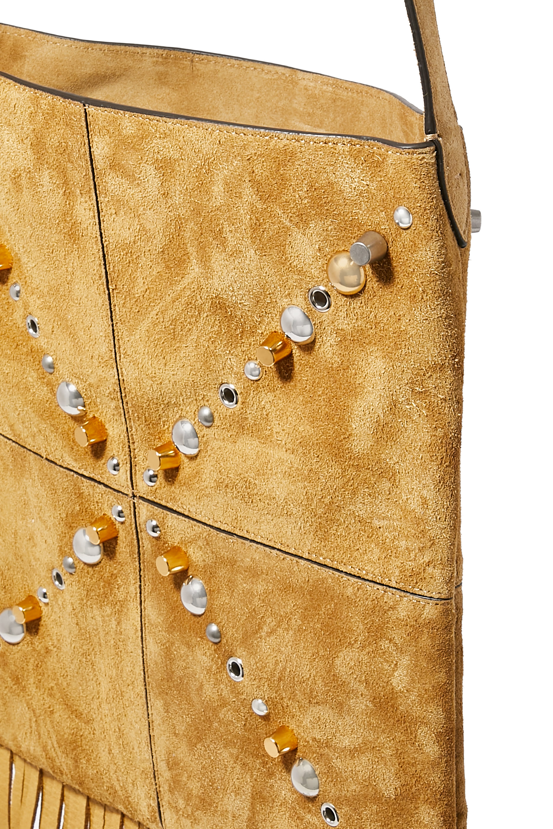 Nellc&ocirc;te Suede Shoulder Bag with Fringes