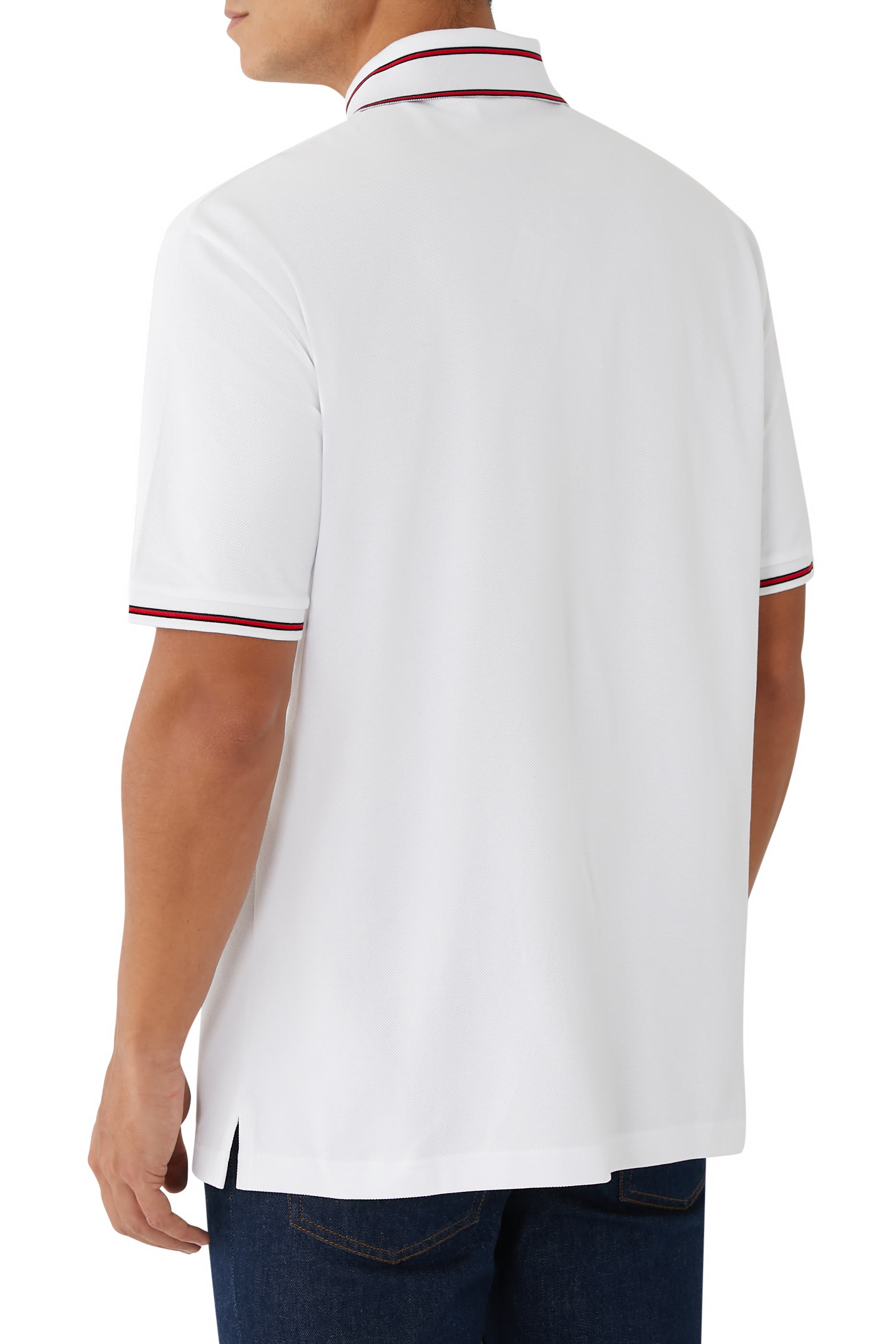 Cotton Piquet Polo Shirt with Web