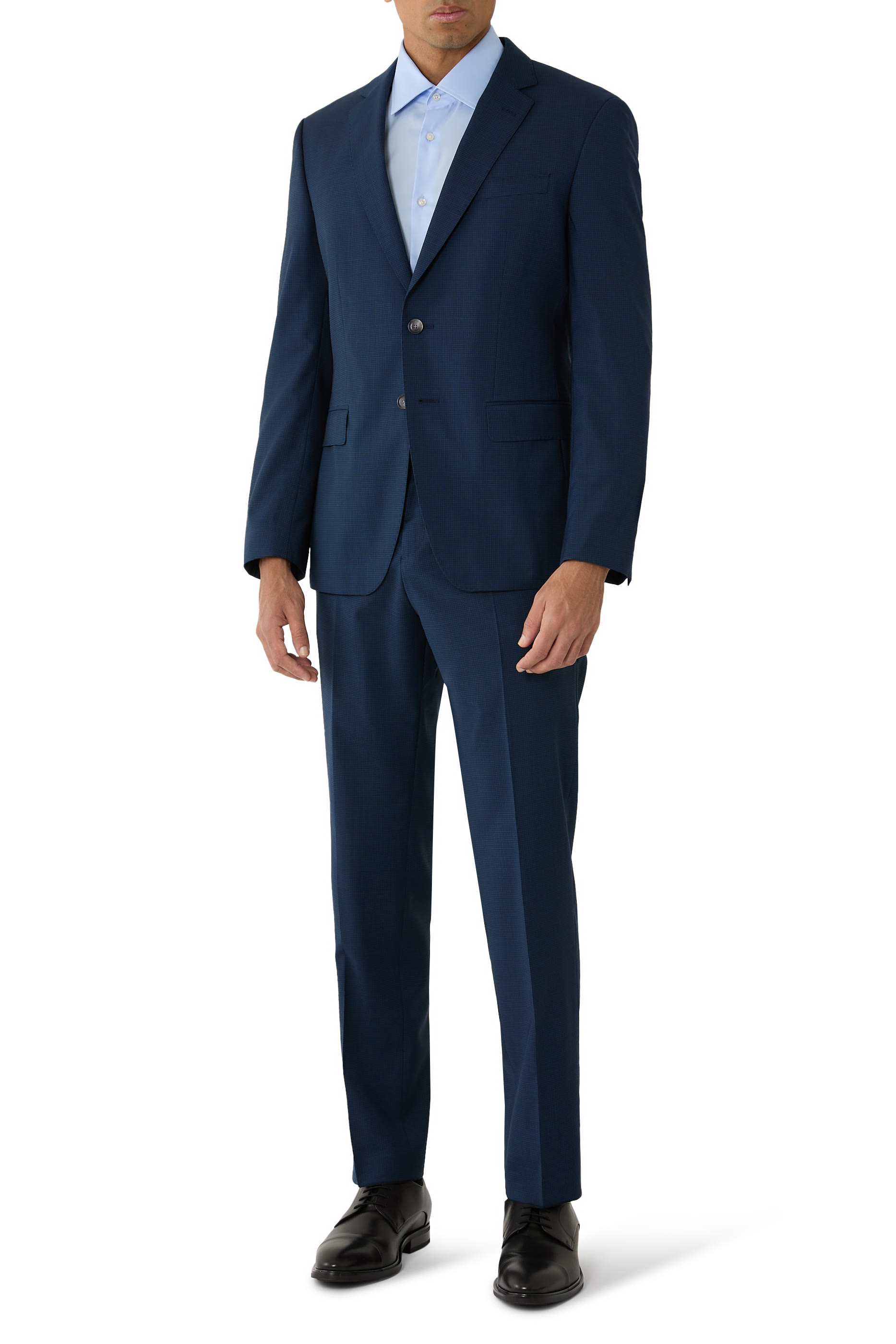 Slim-Fit Suit in Micro-Patterned Virgin Wool 