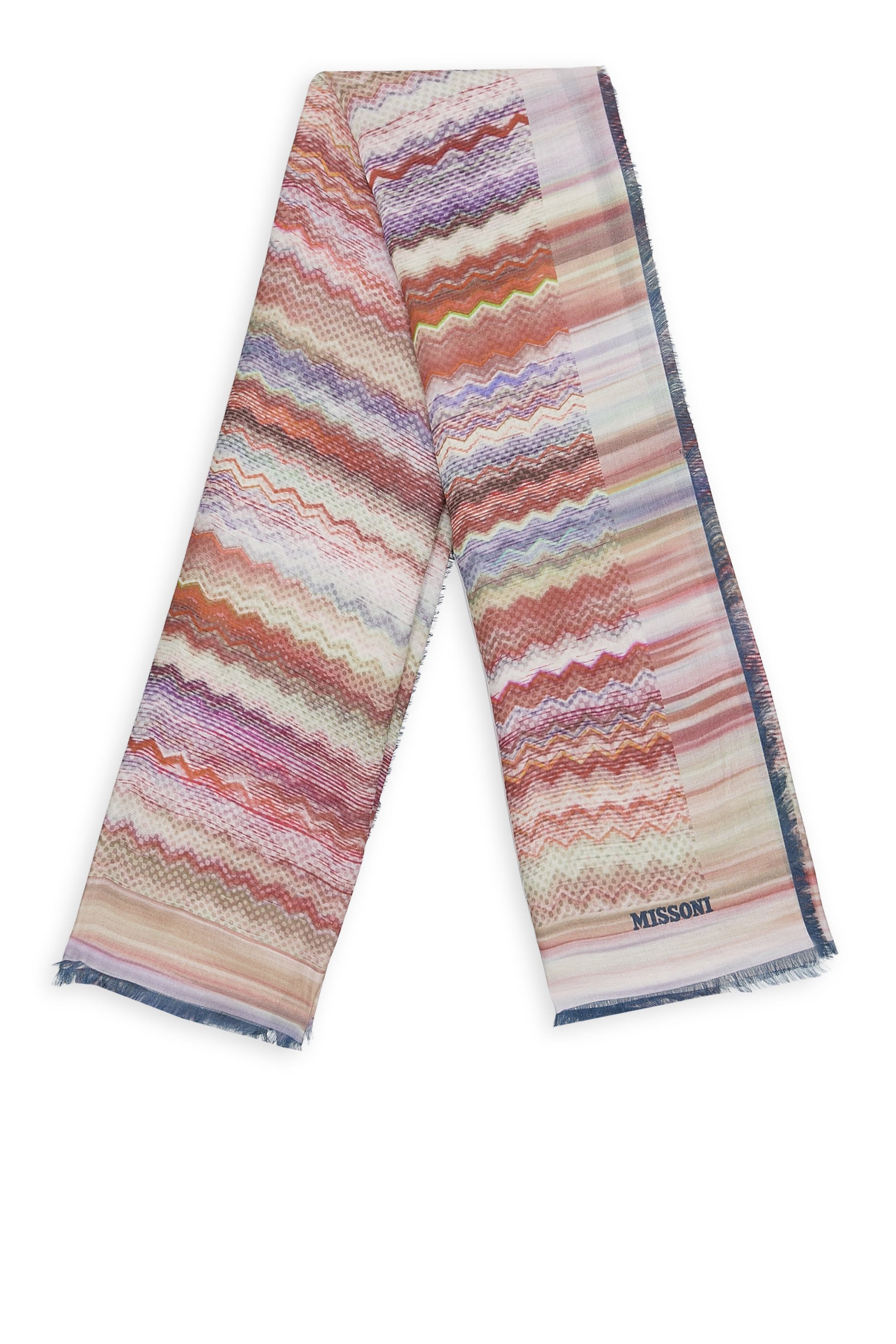 Wavy Zig Zag Silk Scarf