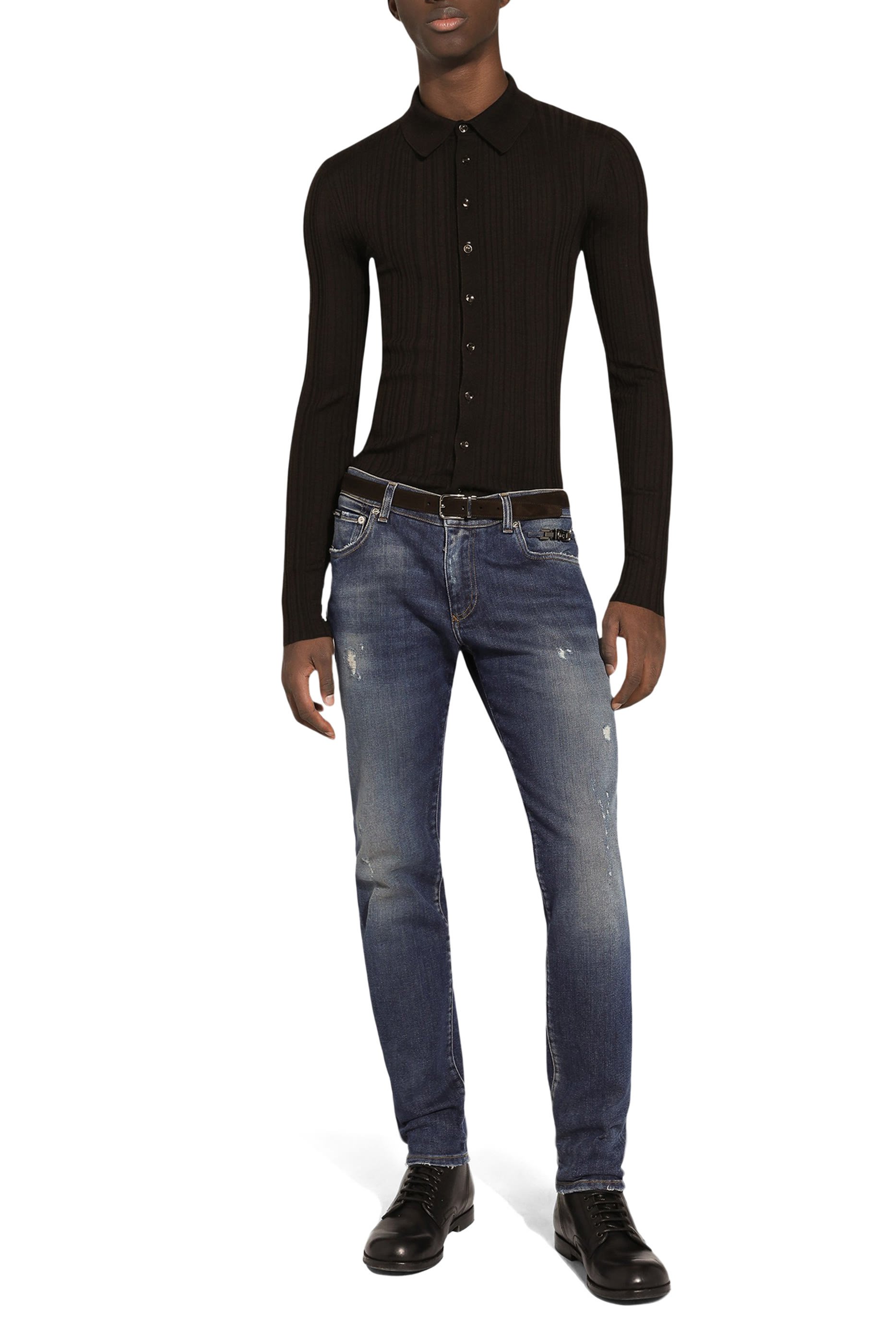 Slim-Fit Stretch Denim Jeans