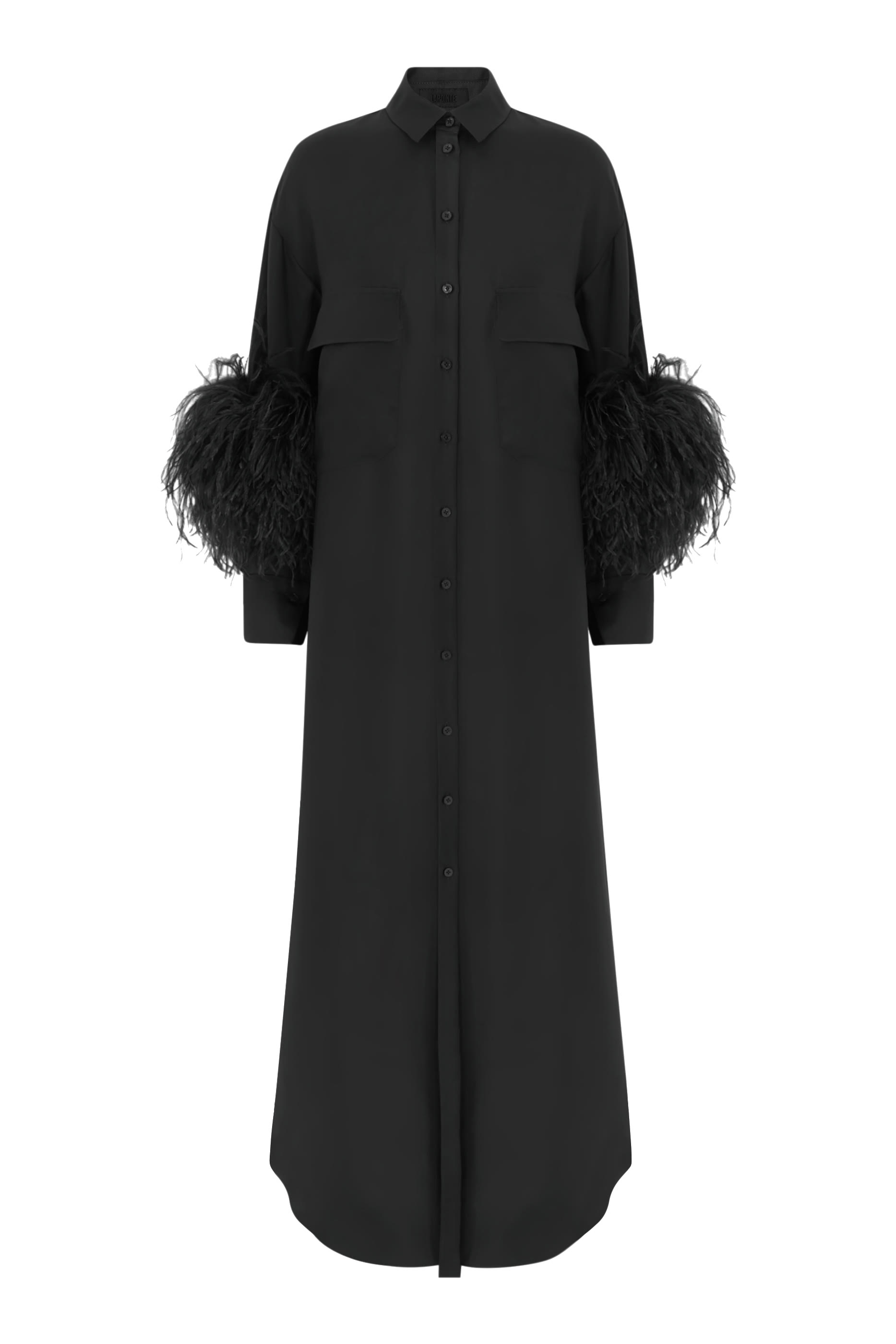 Bloomingdale's Exclusive Button Down Feathered Dress