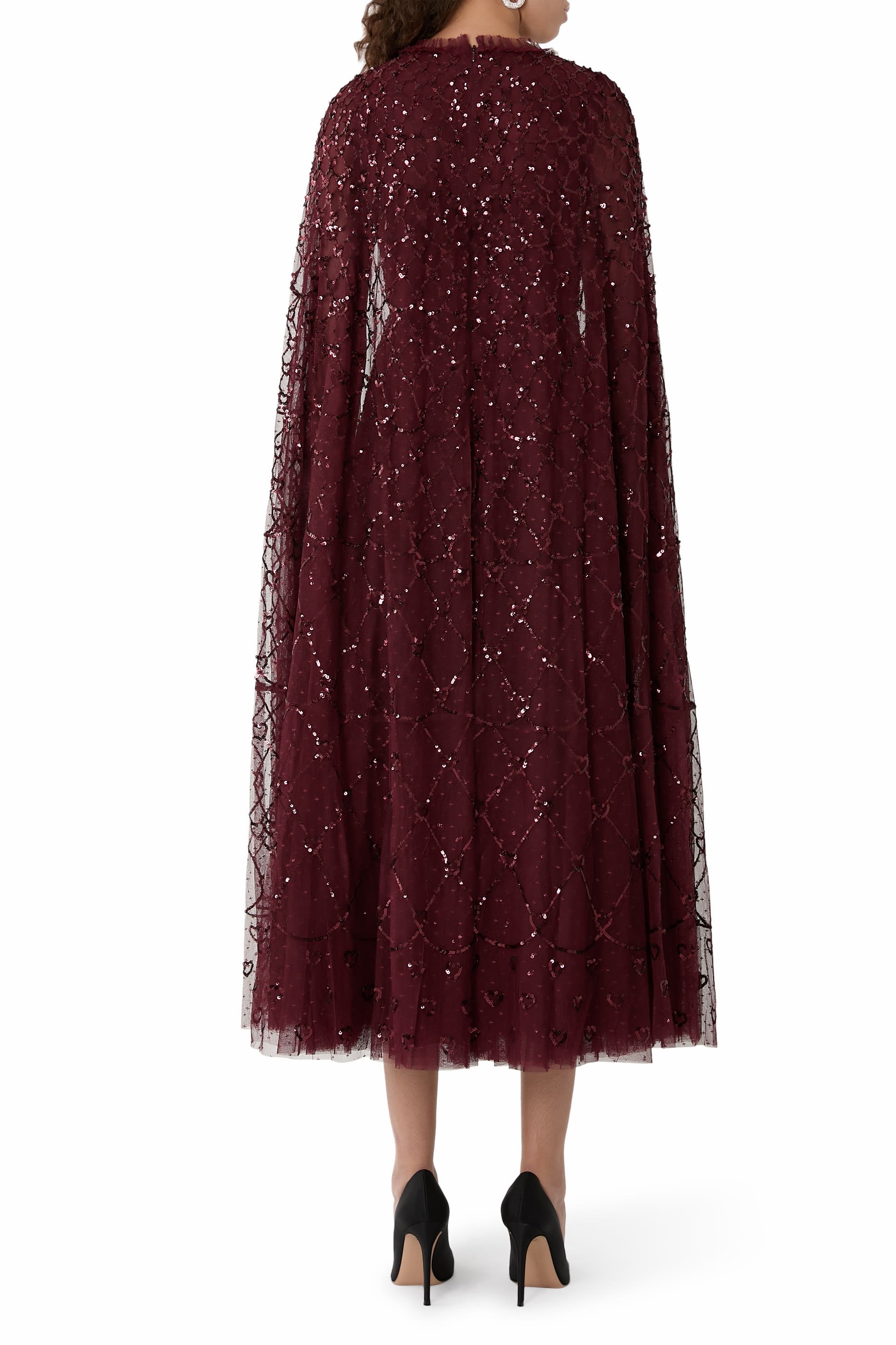 Heart Lattice Ankle Gown