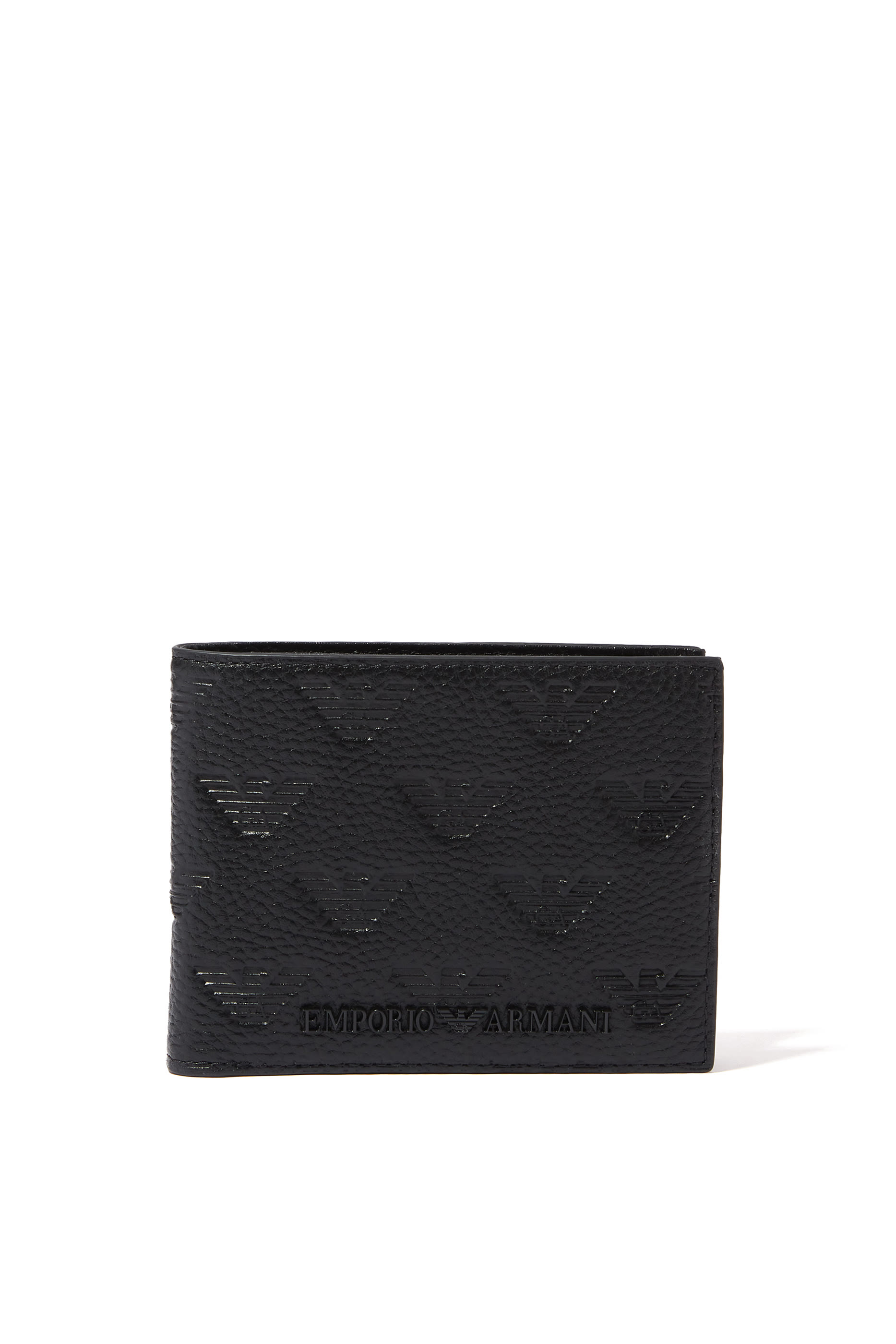 Eagle Logo Leather Bifold Wallet