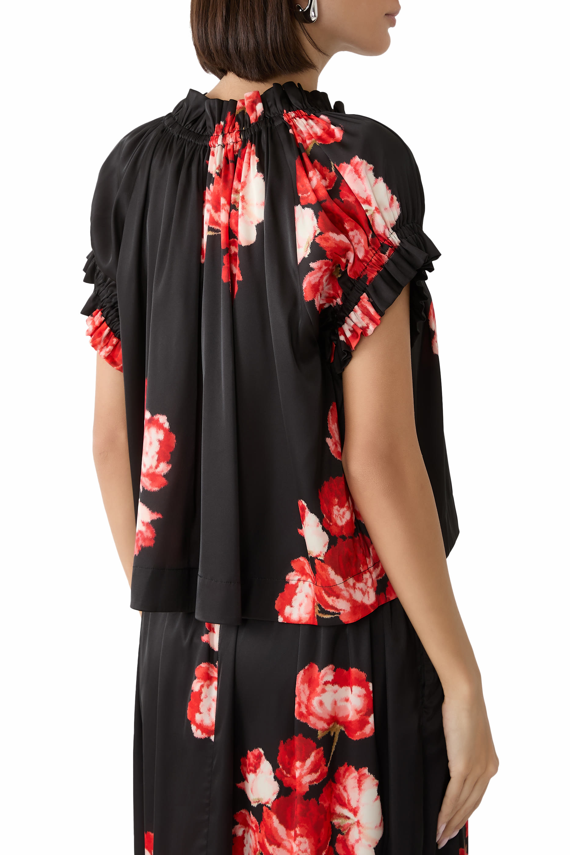 Gathered Ruffle Tulip Top