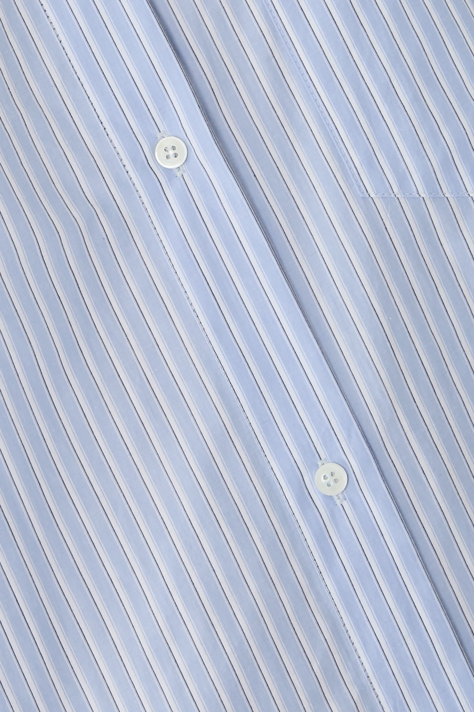 Nananda Stripe Shirting Oversized Shirt 