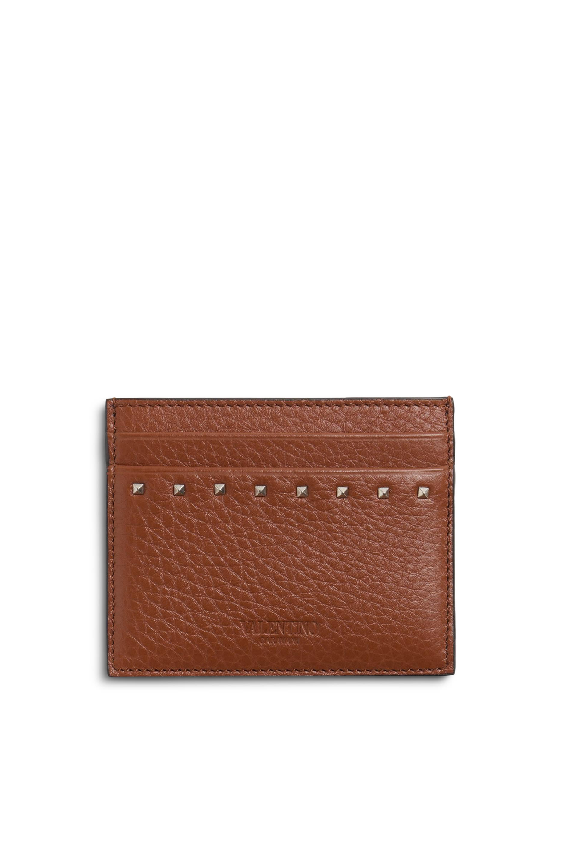 VLogo Signature Grainy Calfskin Card Holder