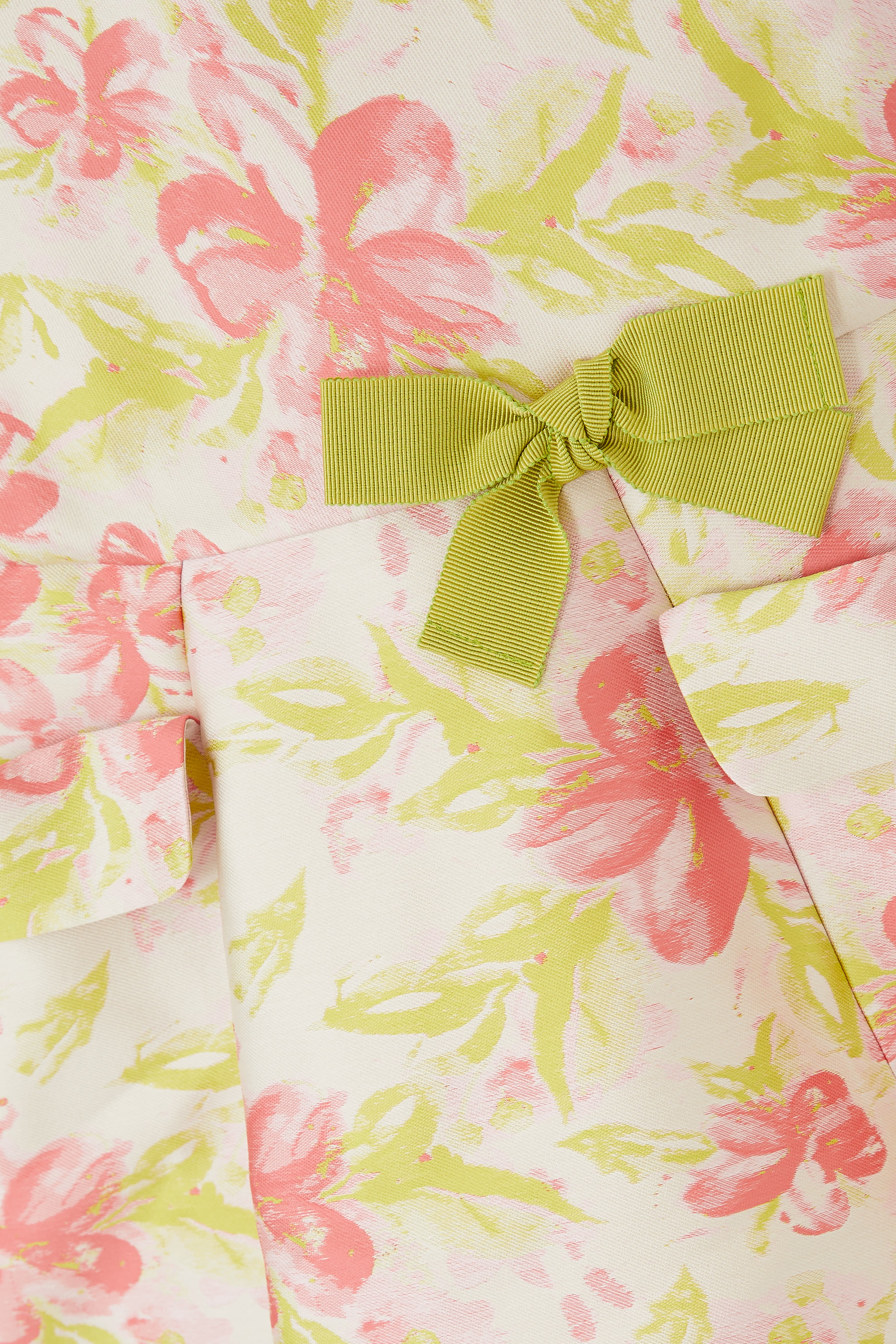 Pocket Embellished Floral Dress