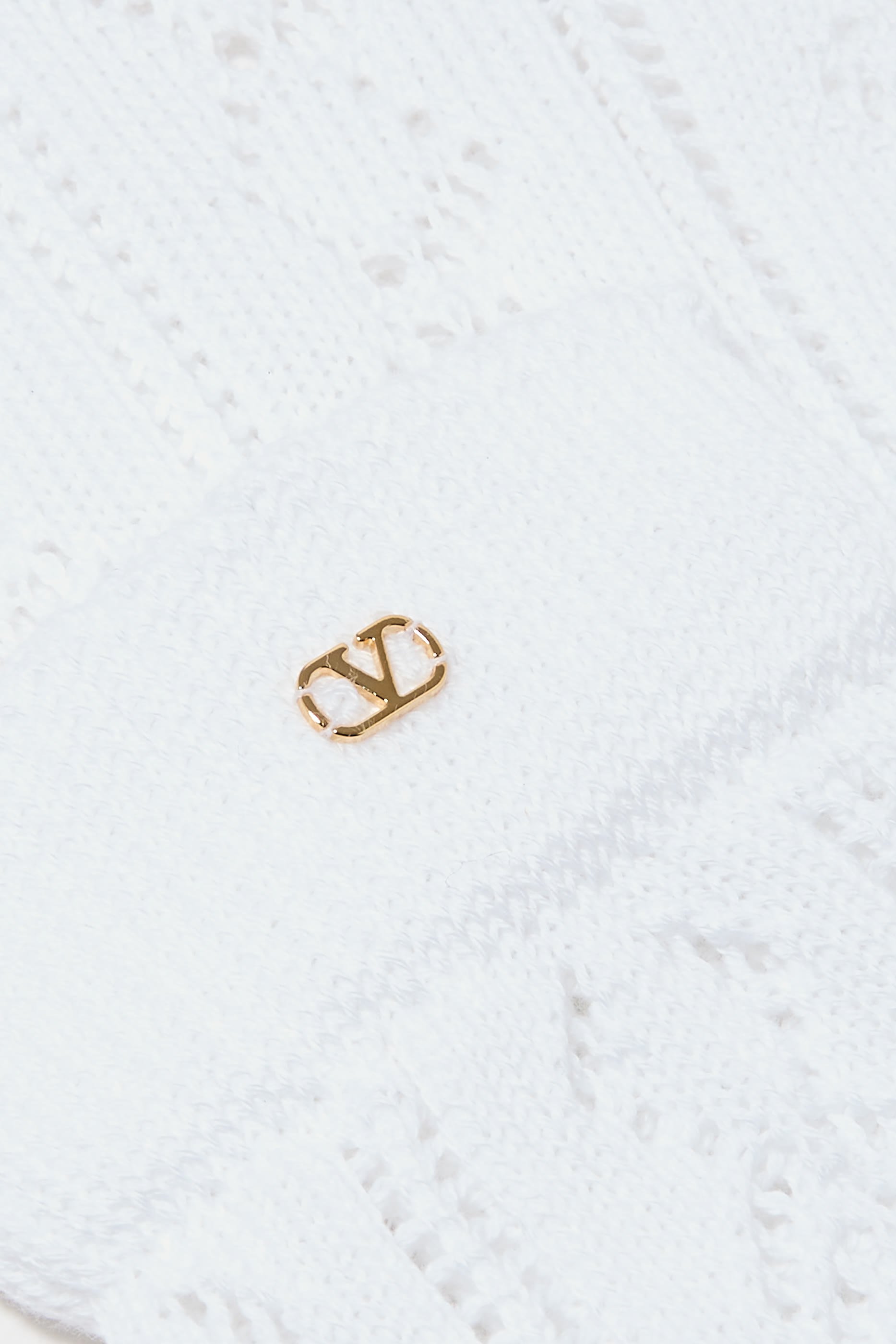 VLogo Perforated Cotton Socks