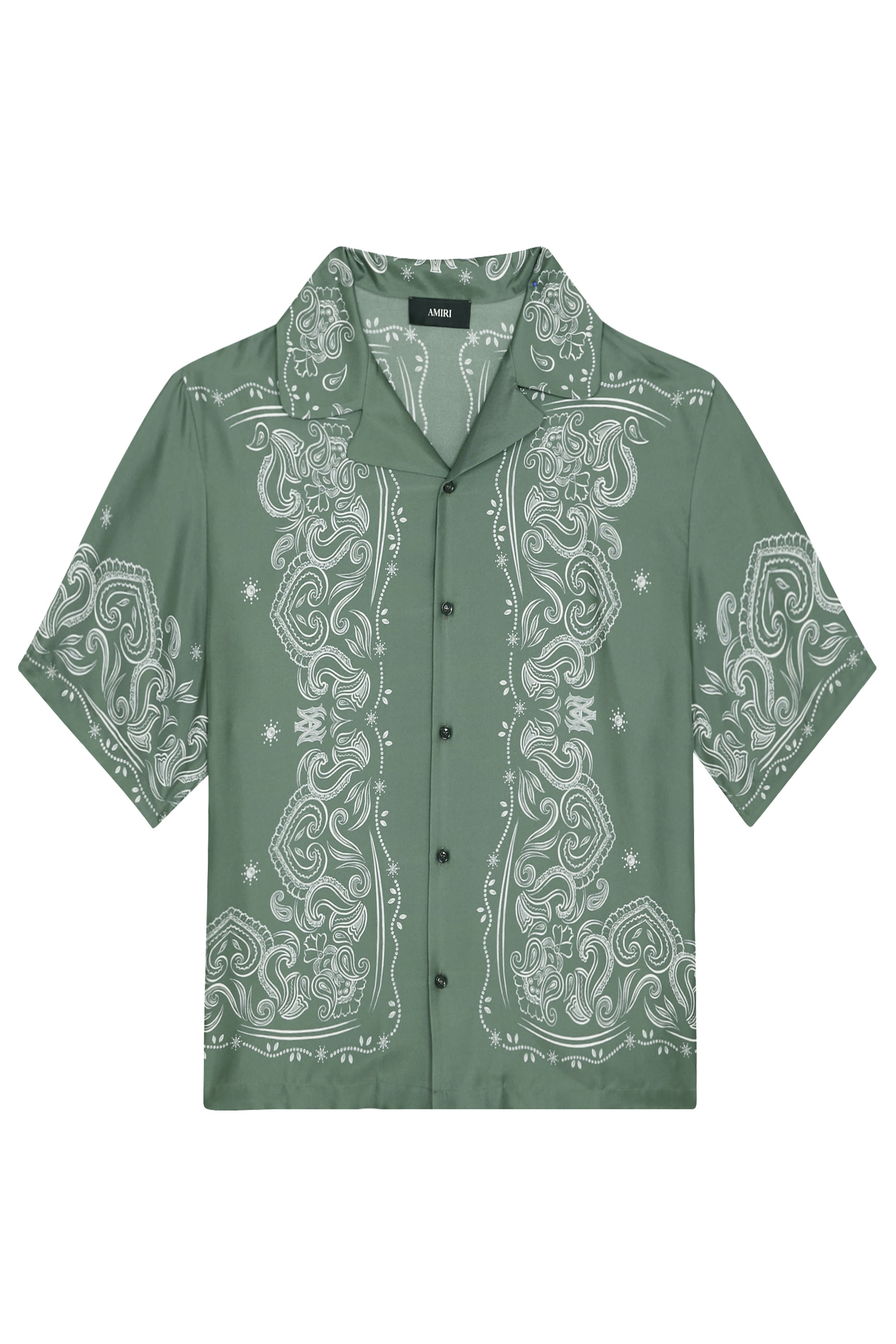  Bandana Paint Oversized Bowling Shirt 