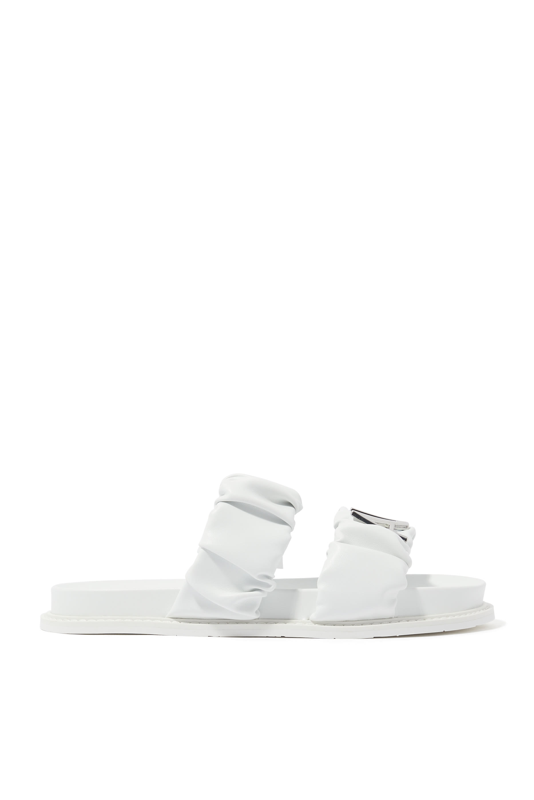 Aretha Ruched Strap Slides
