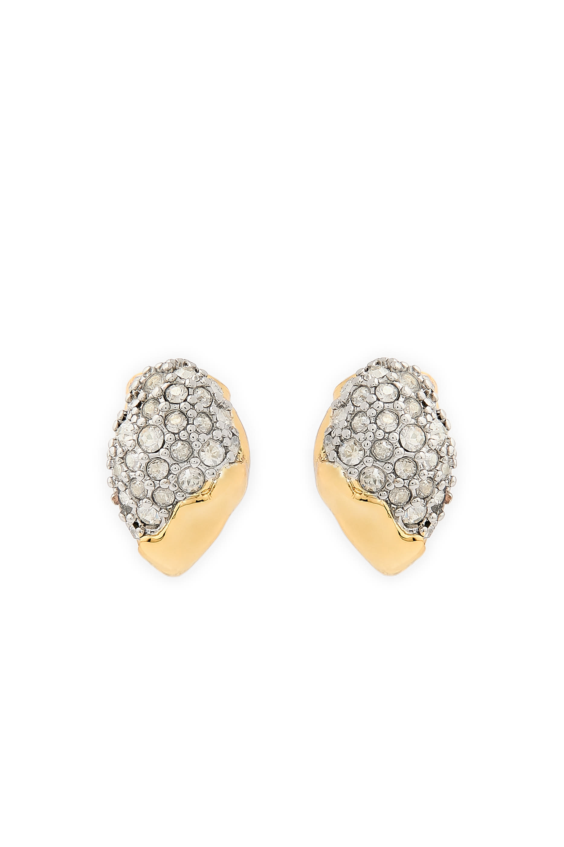 Solanales Crystal Tiny Pebble Stud Earrings