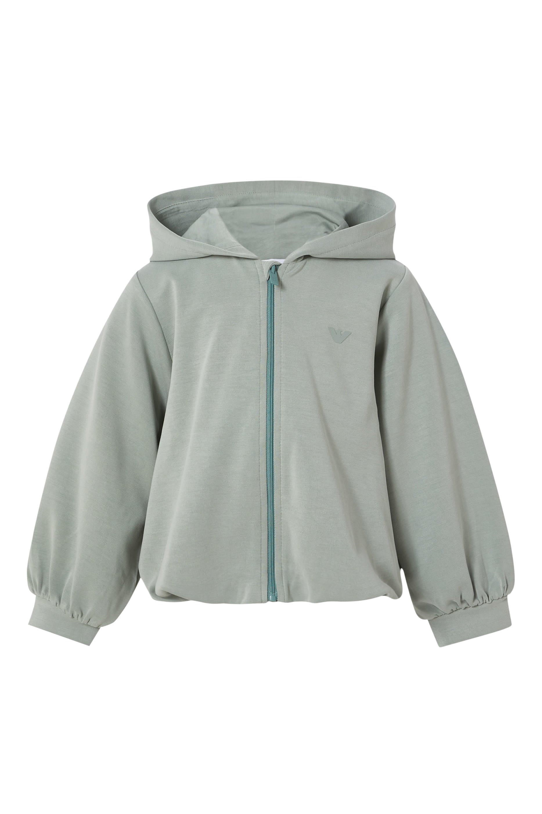 Kids Embossed Logo Zip-Up Hoodie