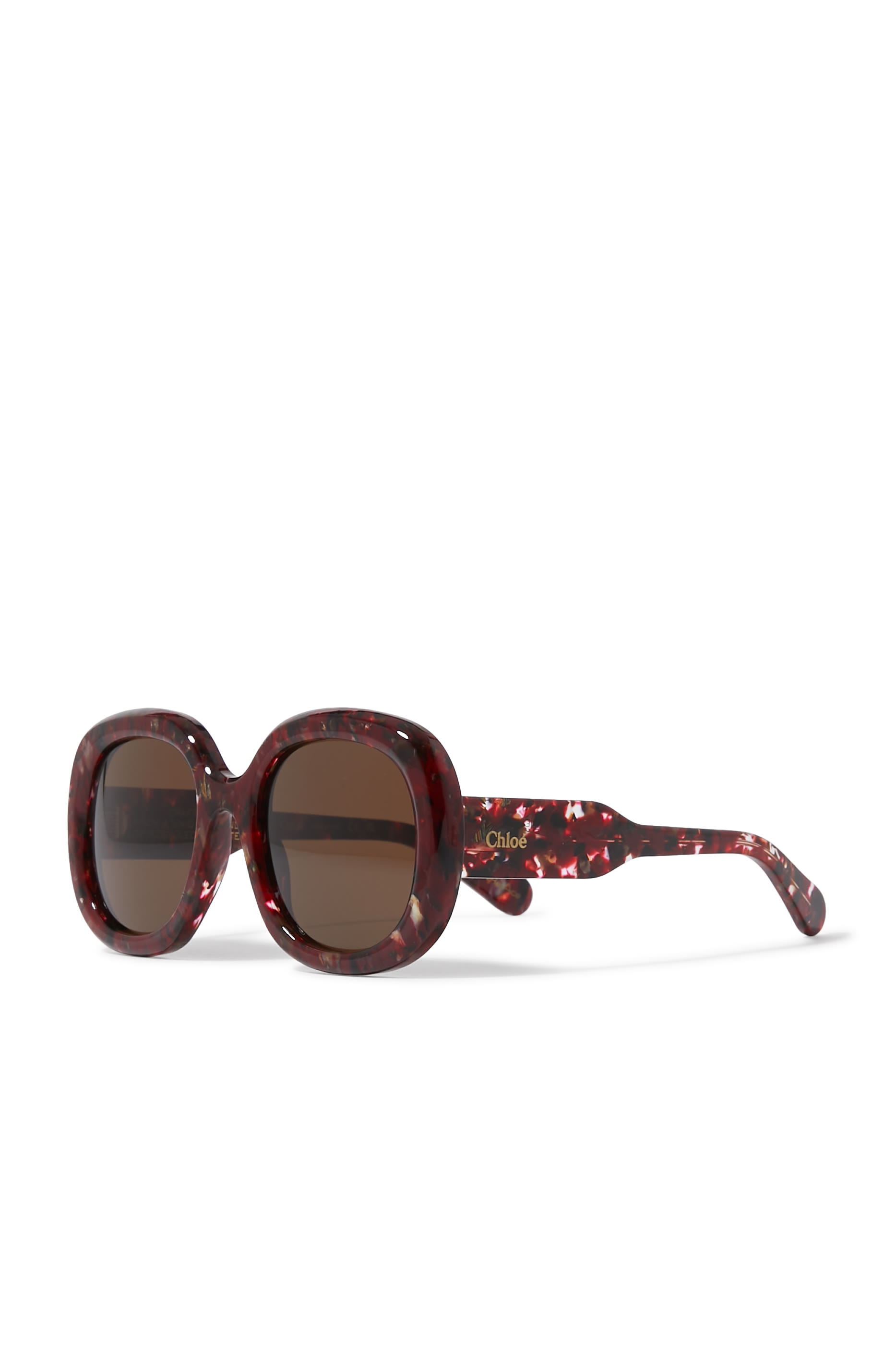 Logo Round Frame Sunglasses