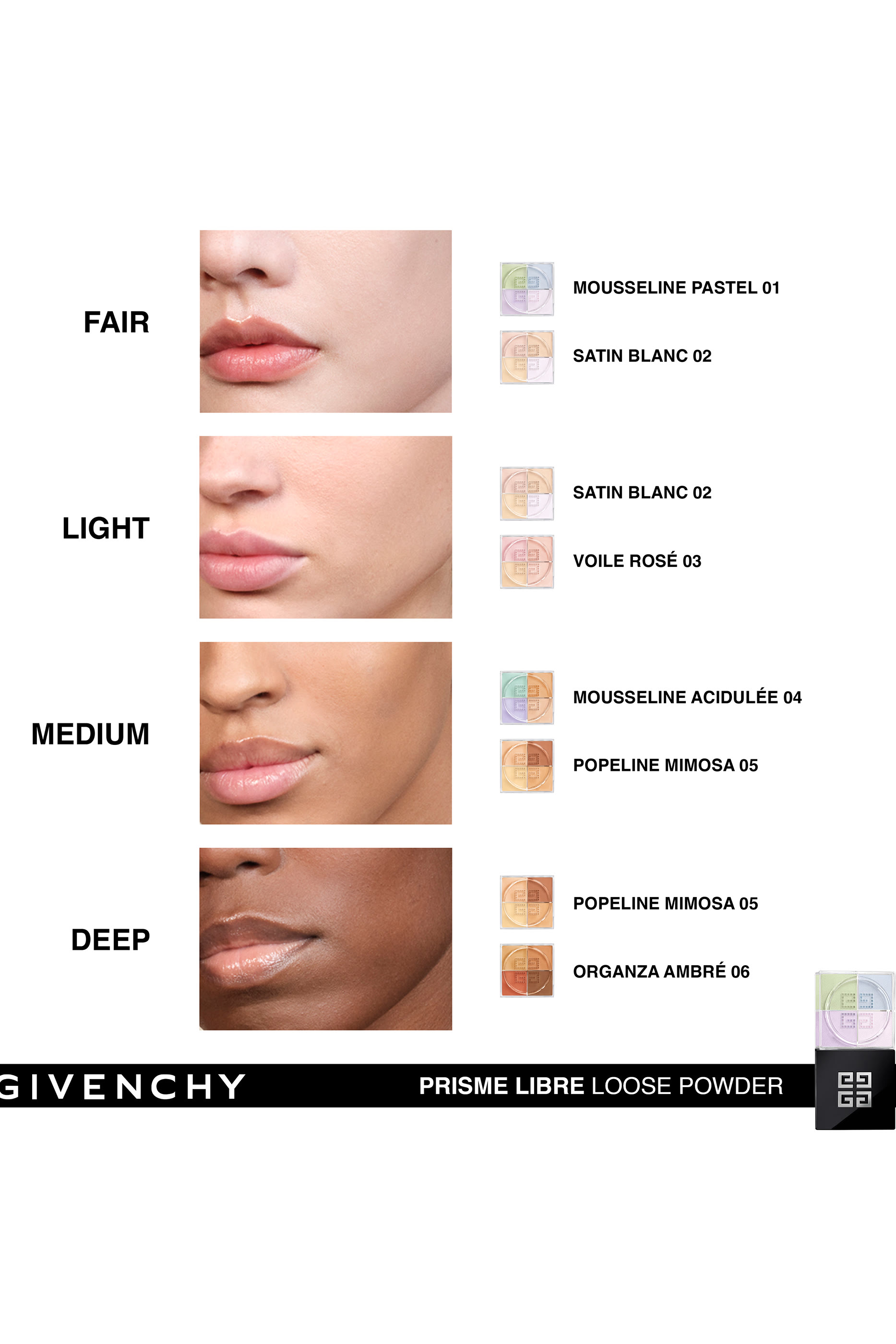 Prisme Libre Loose Powder, 4-color Loose Setting and Finishing Powder&nbsp;