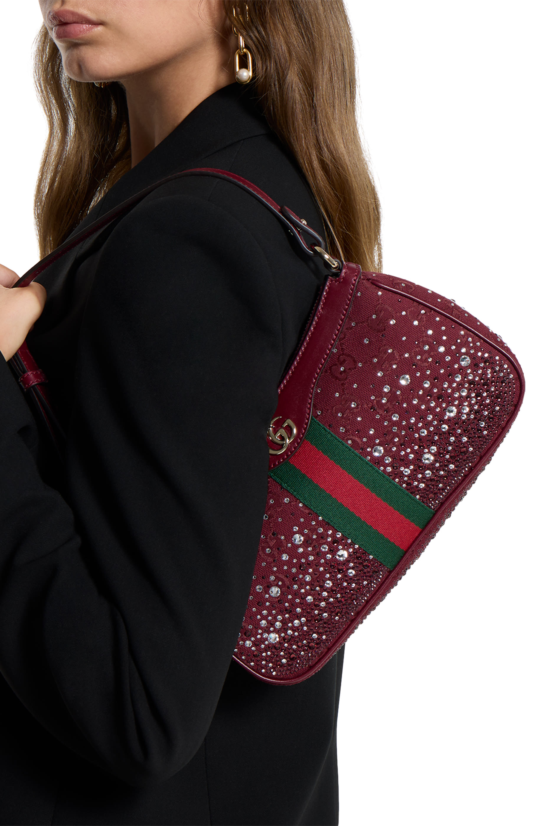 Ophidia Crystals Small Shoulder Bag