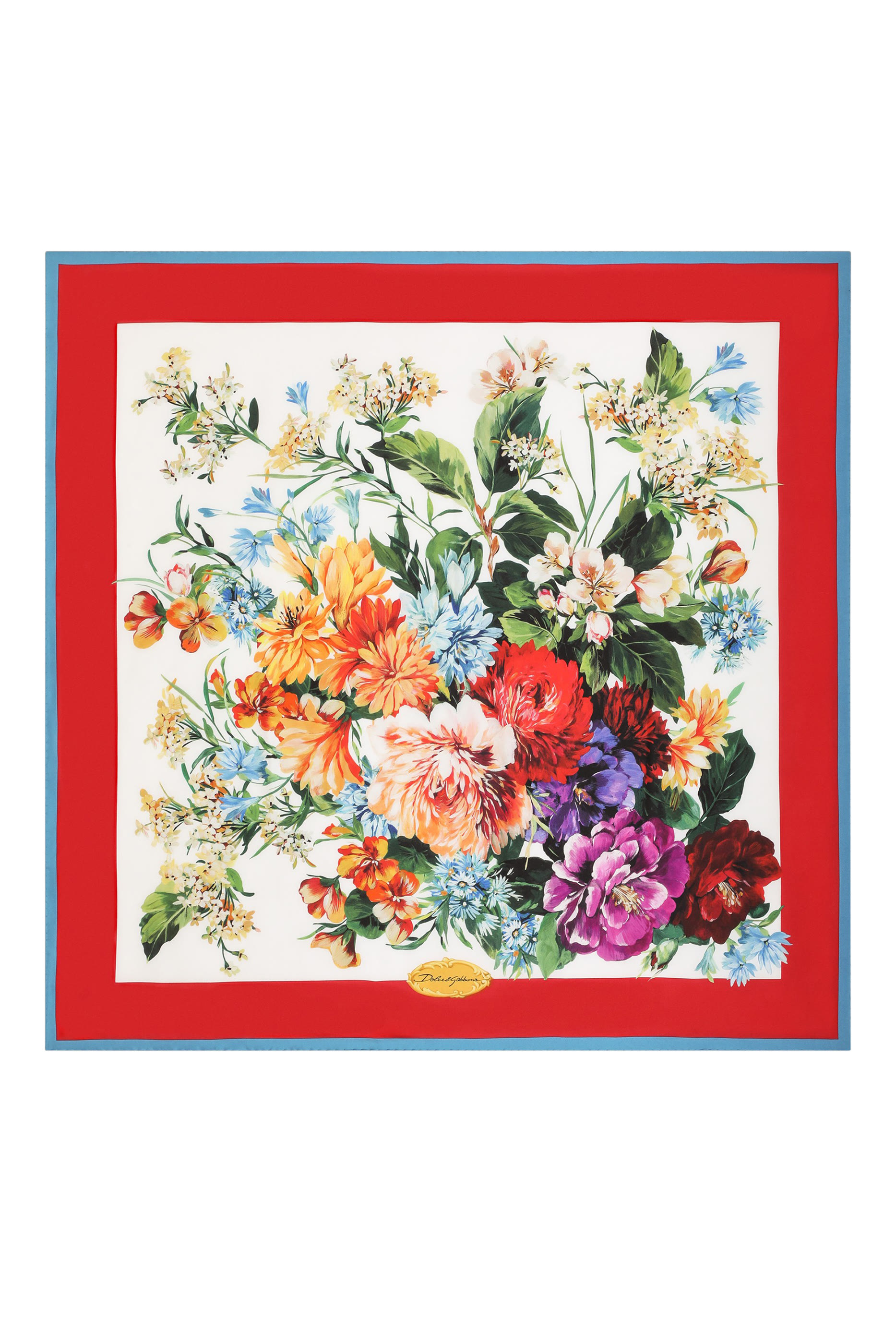 Floral Pattern Silk Twill Foulard