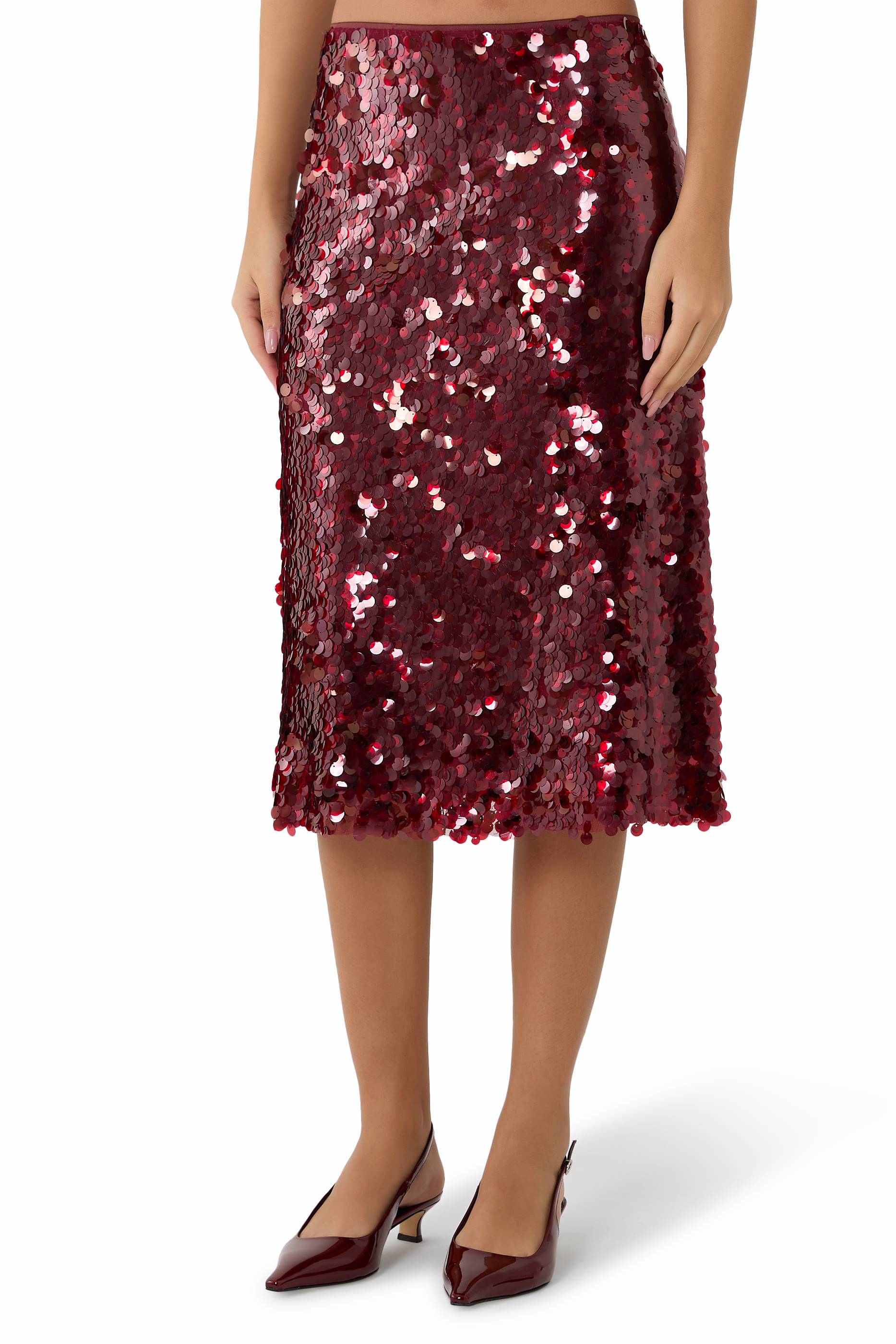 Paillette Bias Skirt