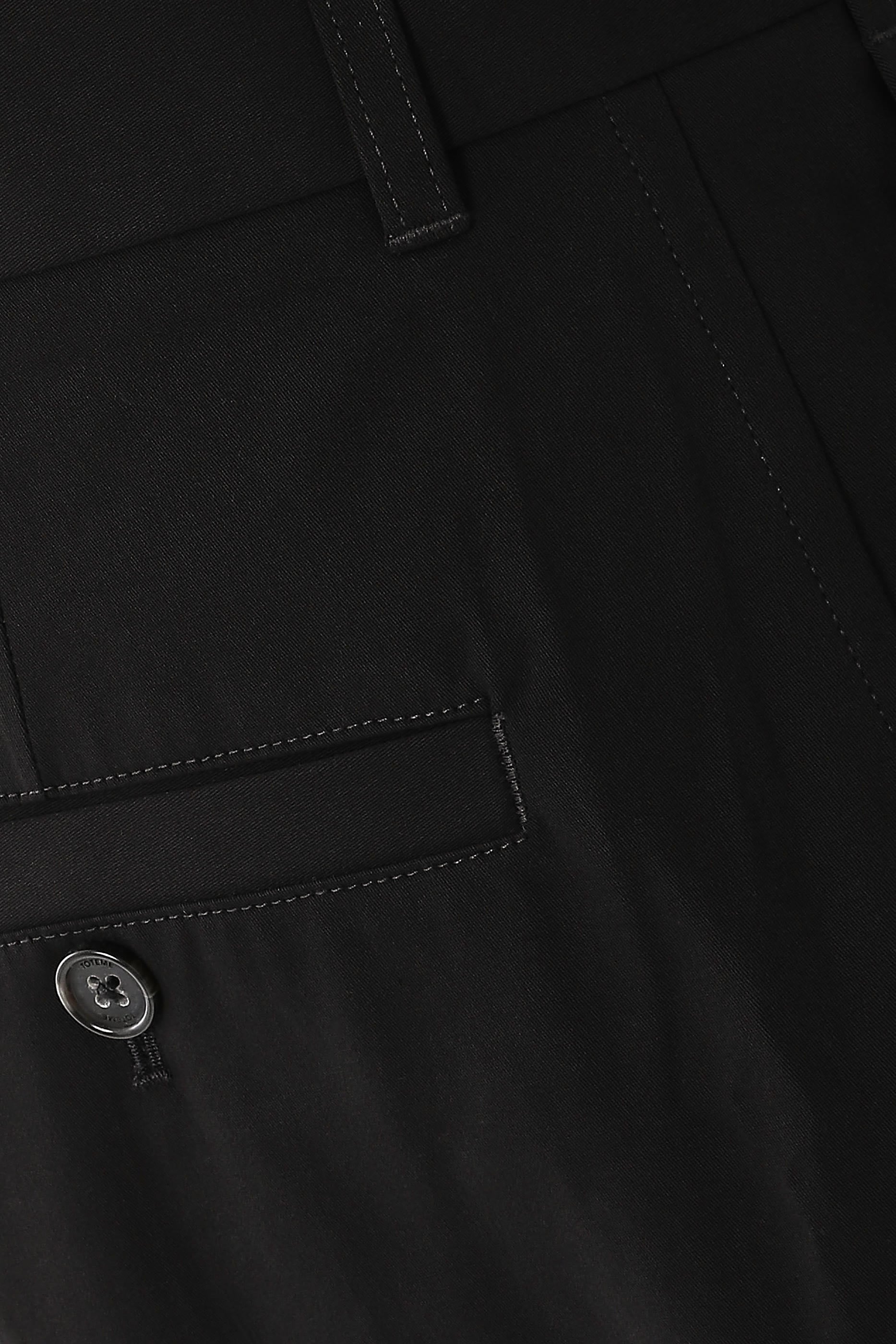 Single Pleat Cotton Trousers