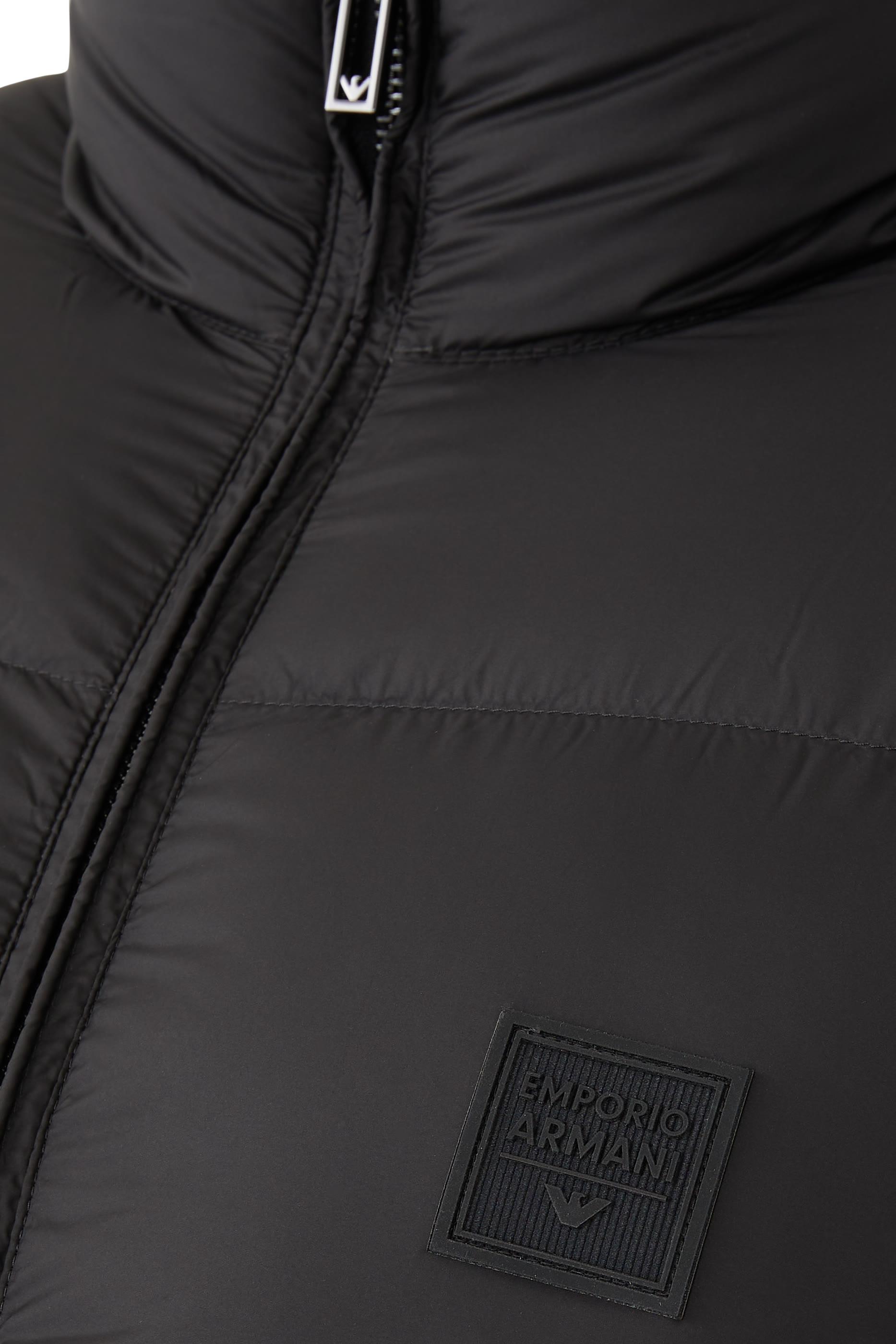 Rubberized Logo Patch Nylon Down Jacket