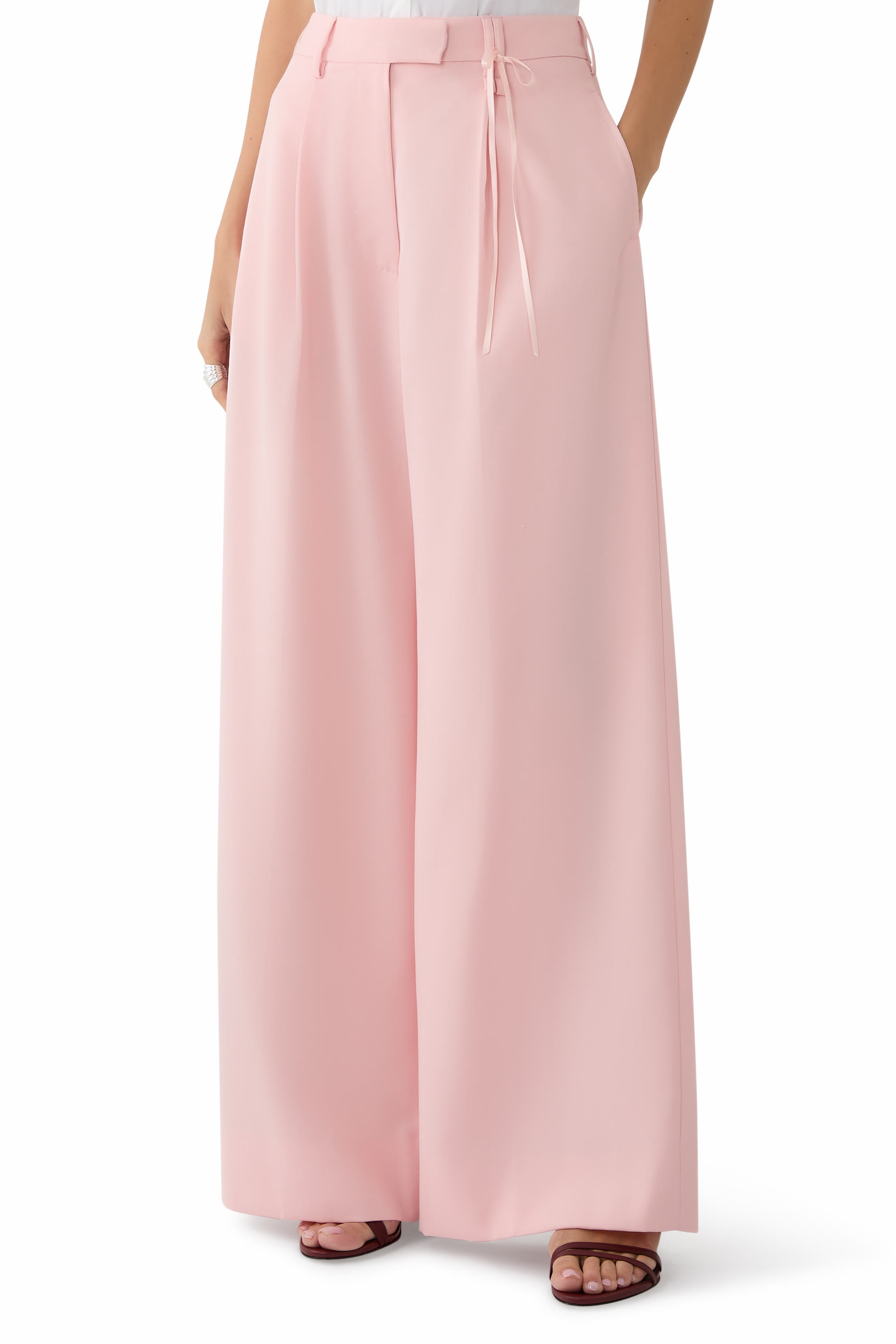 Bow Detail Puddle Trousers 