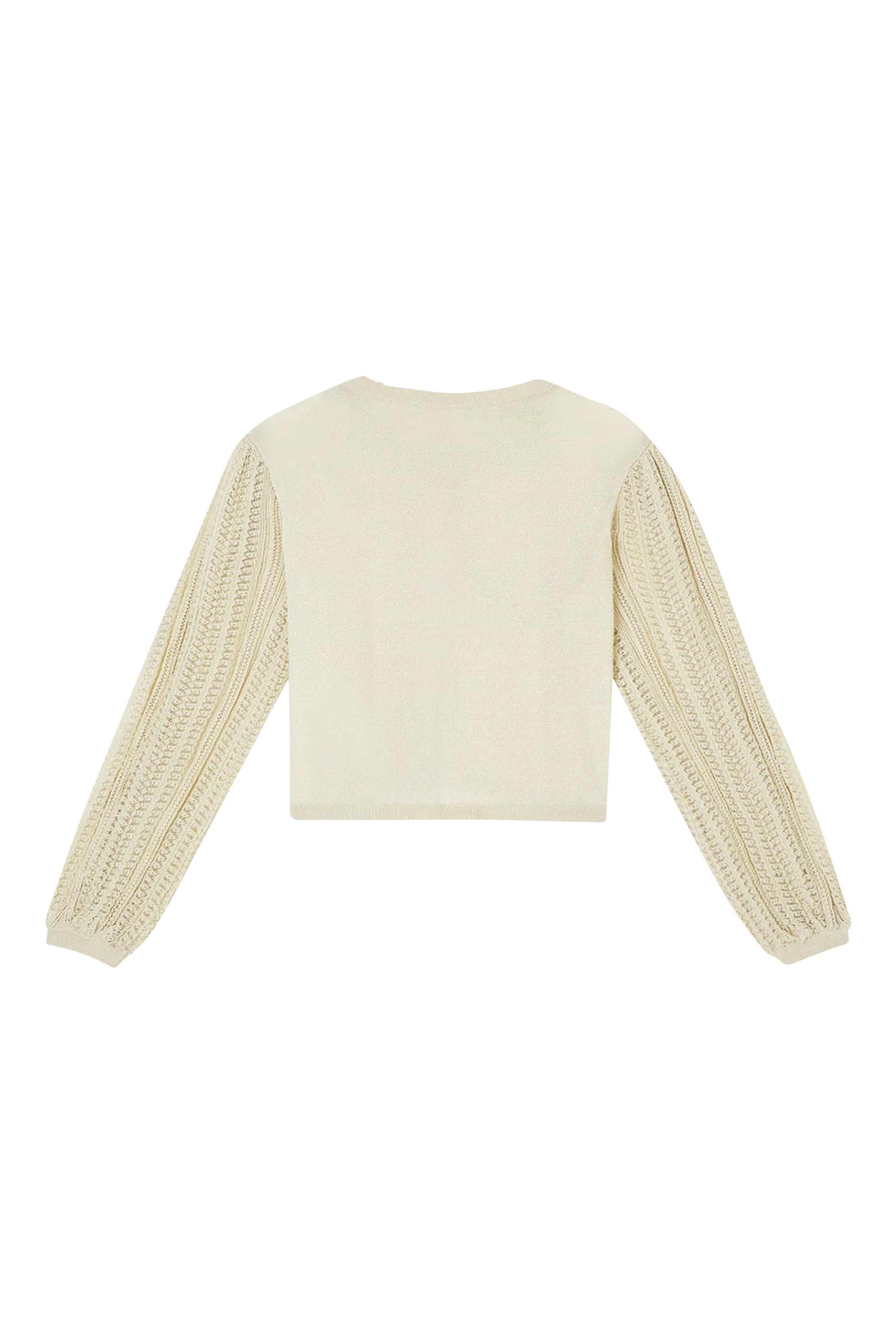 Kids Metallic Thread Detail Knit Cardigan 