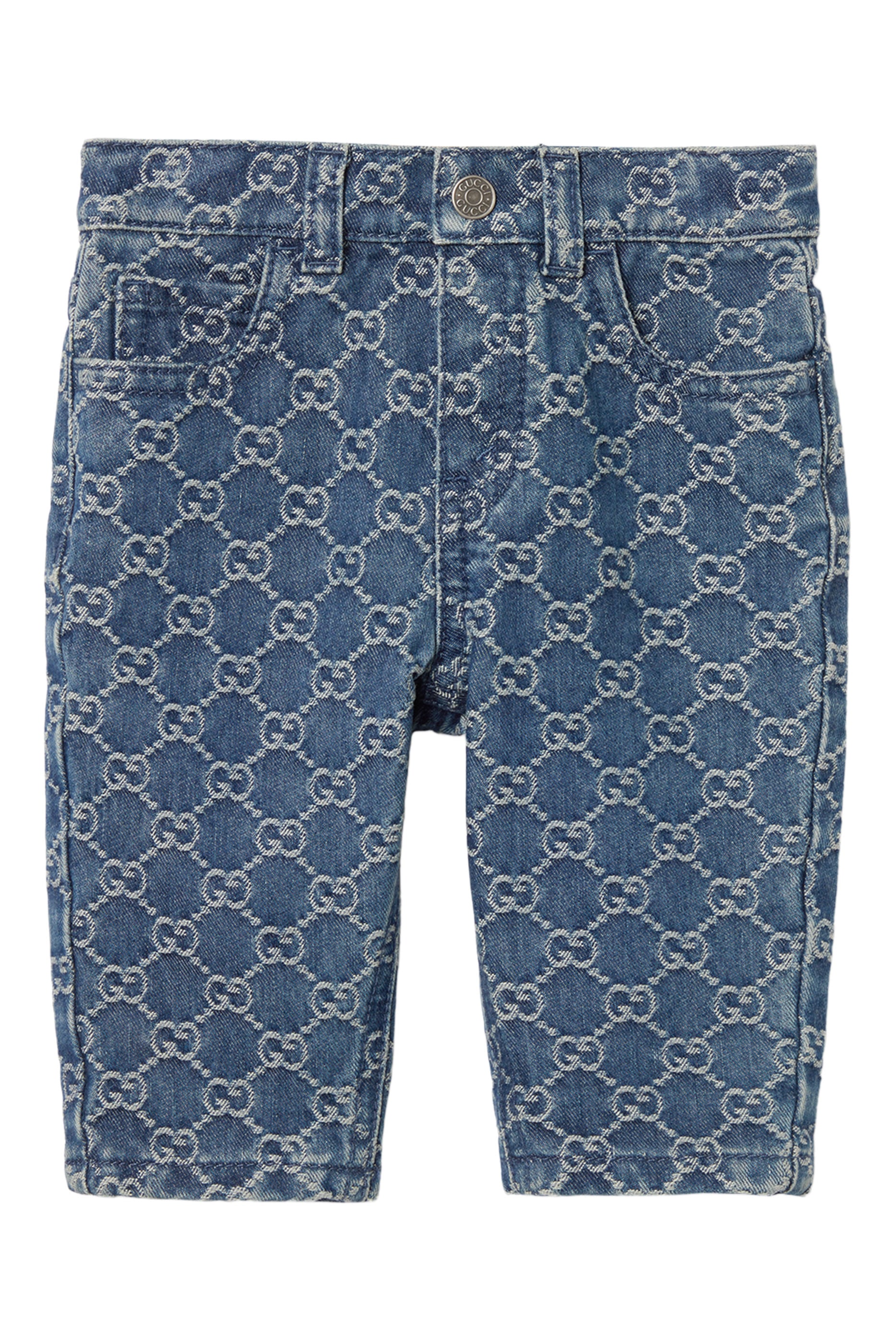 Kids GG Denim Jacquard Trousers
